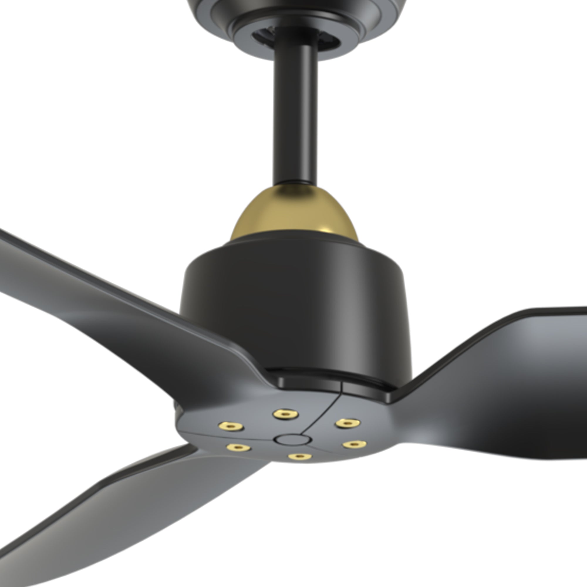 Hugo 52-in Brushed Gold/Matte Black FAN Ceiling Fan