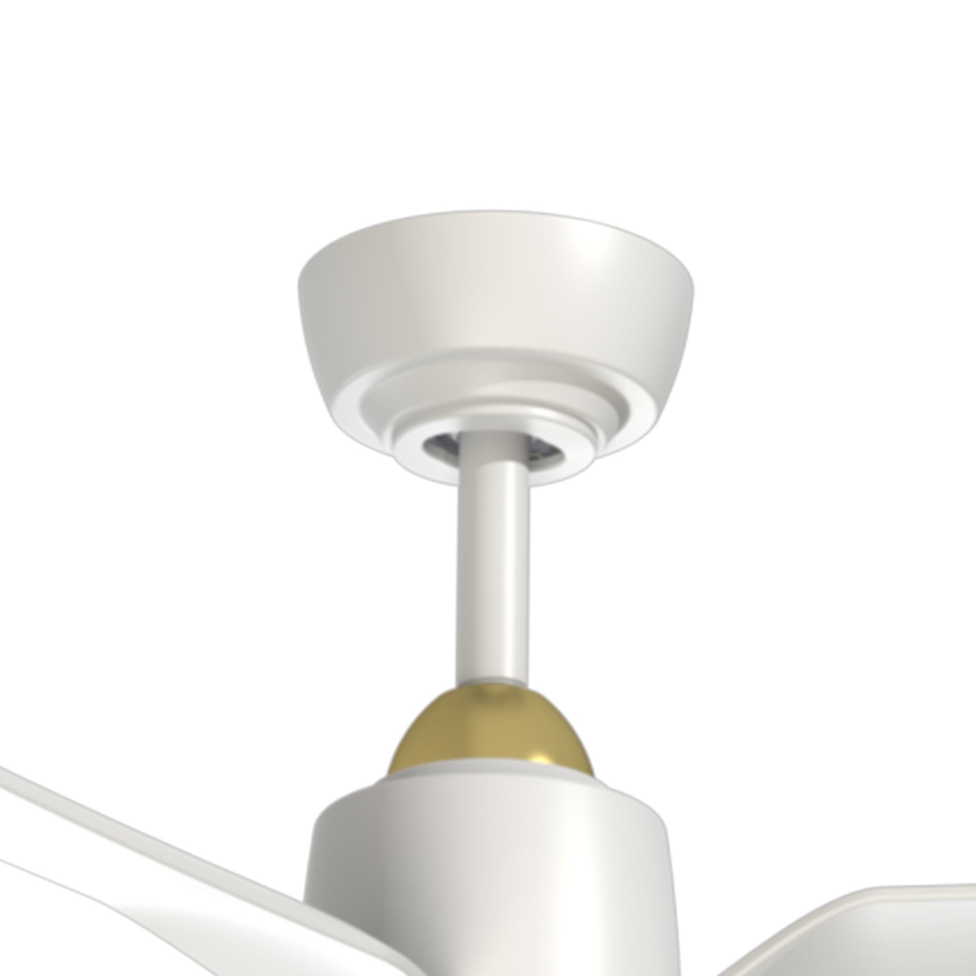 Hugo 52-in Brushed Gold/Matte White FAN Ceiling Fan