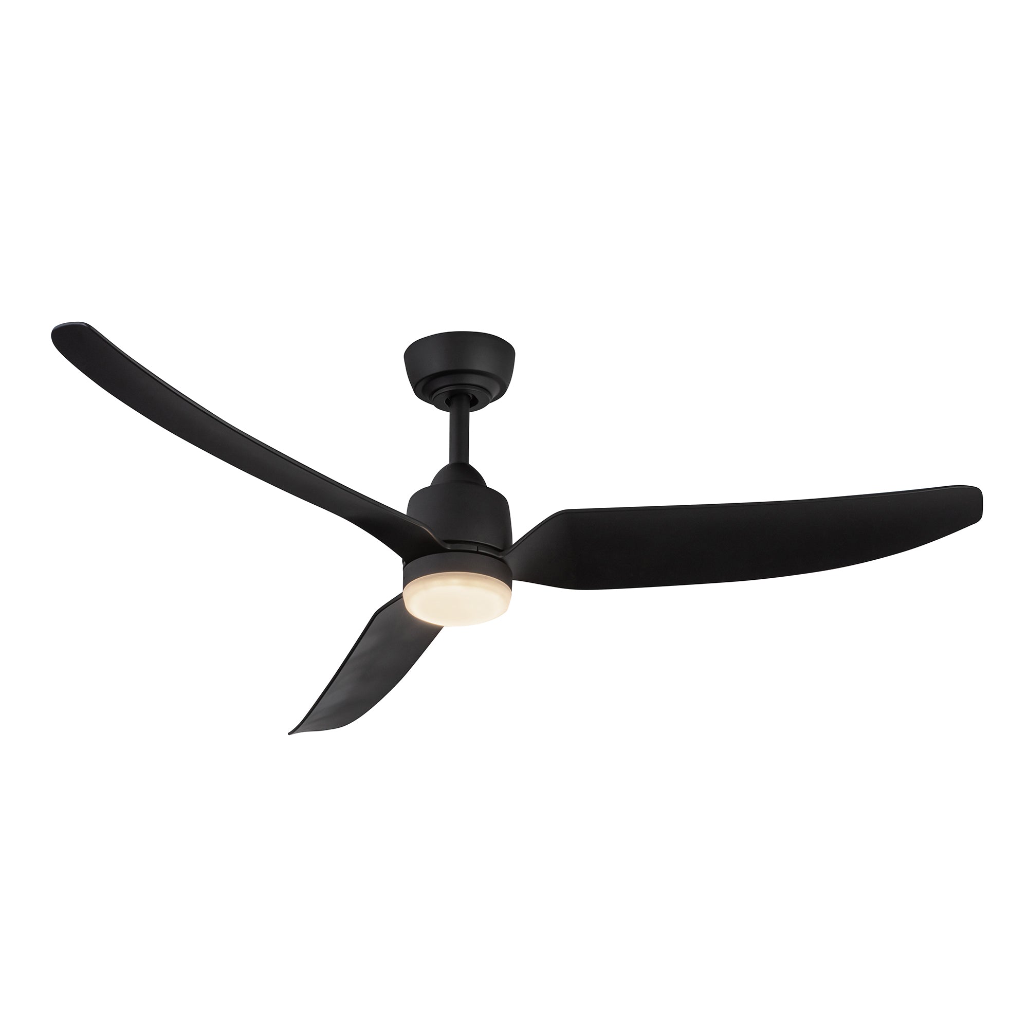 Hugo 52-in Matte Black LED Exterior Ceiling Fan