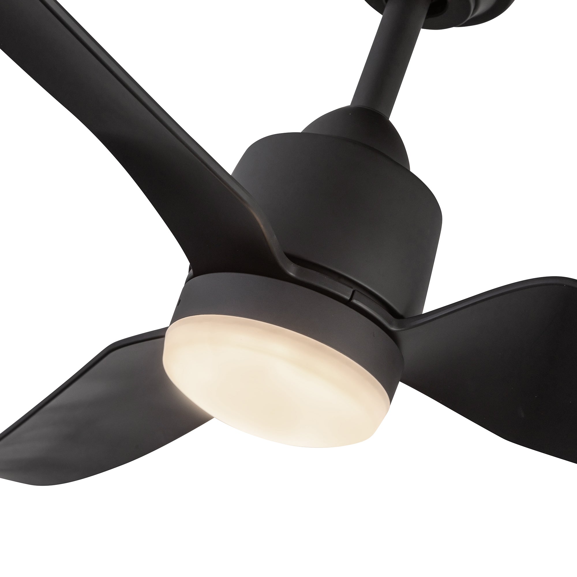 Hugo 52-in Matte Black LED Exterior Ceiling Fan