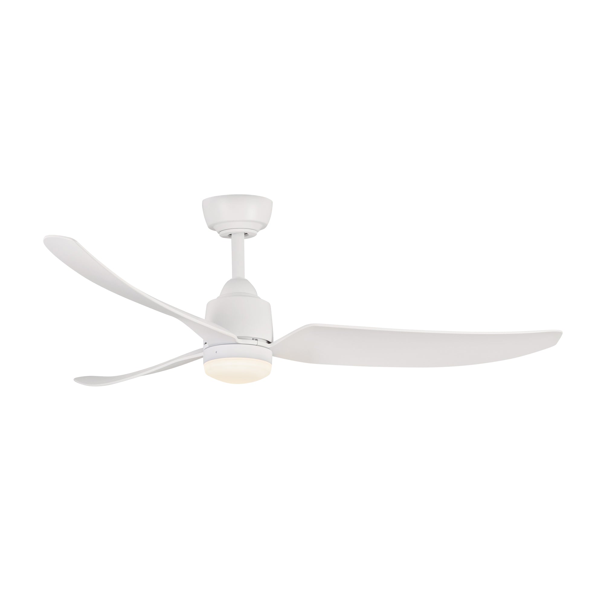 Hugo 52-in Matte White LED Exterior Ceiling Fan