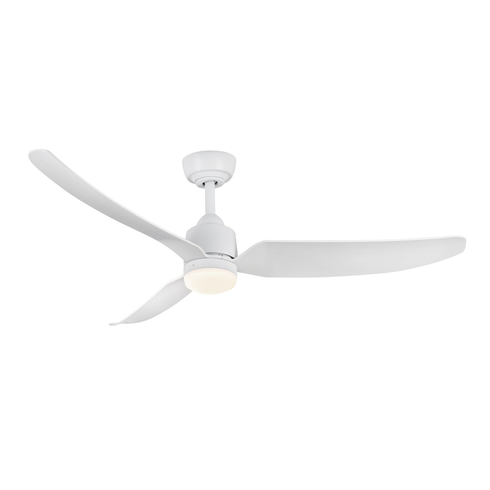 Hugo 52-in Matte White LED Exterior Ceiling Fan