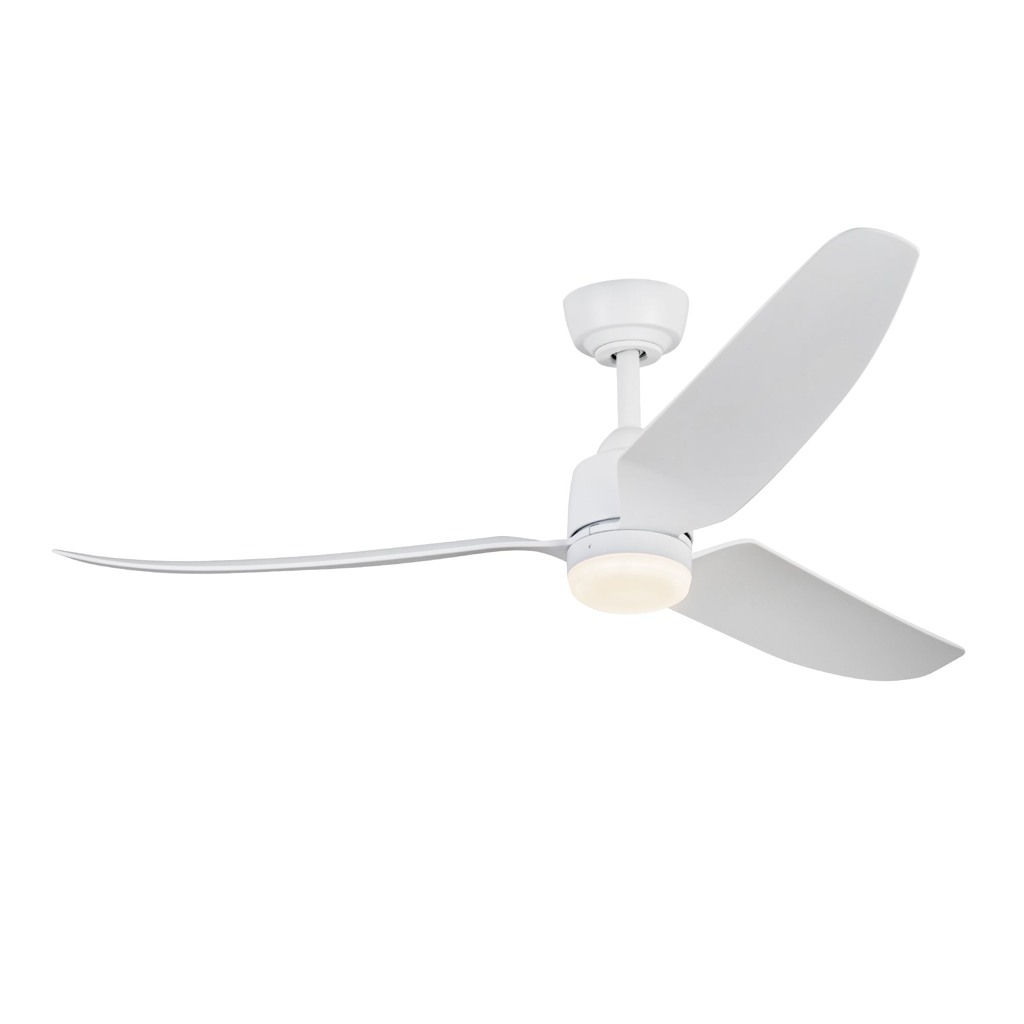 Hugo 52-in Matte White LED Exterior Ceiling Fan
