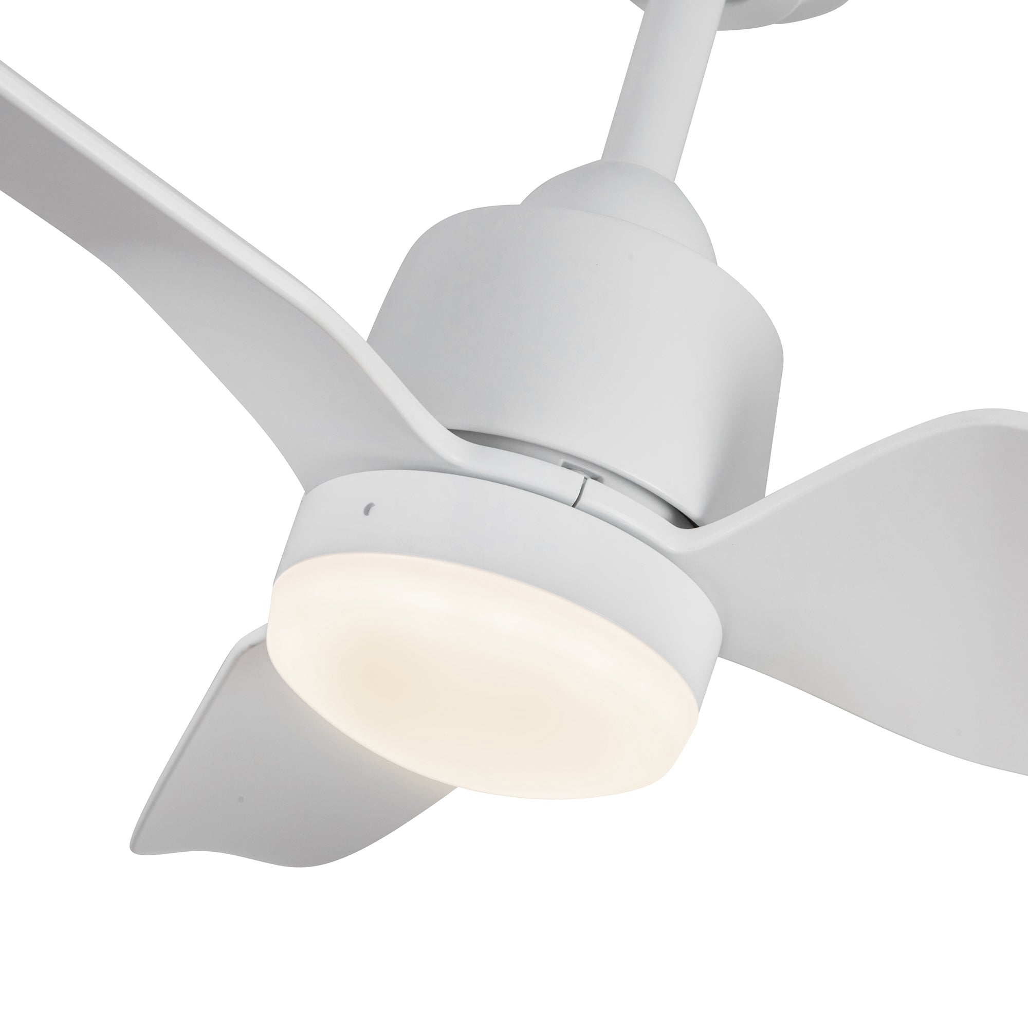 Hugo 52-in Matte White LED Exterior Ceiling Fan
