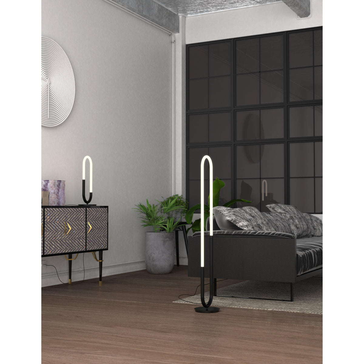 Kuzco Huron TL95121-BG Table Lamp, LED, Brushed Gold