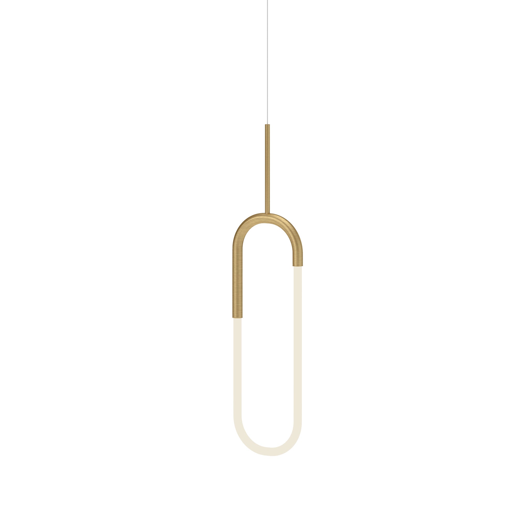 Huron 8-in Brushed Gold LED Pendant