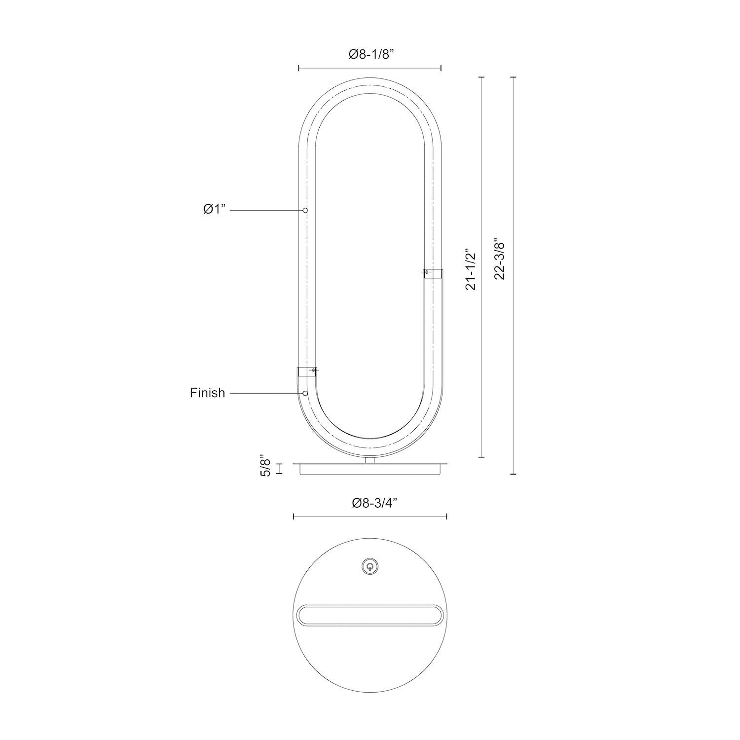 Huron Chrome LED Table Lamp