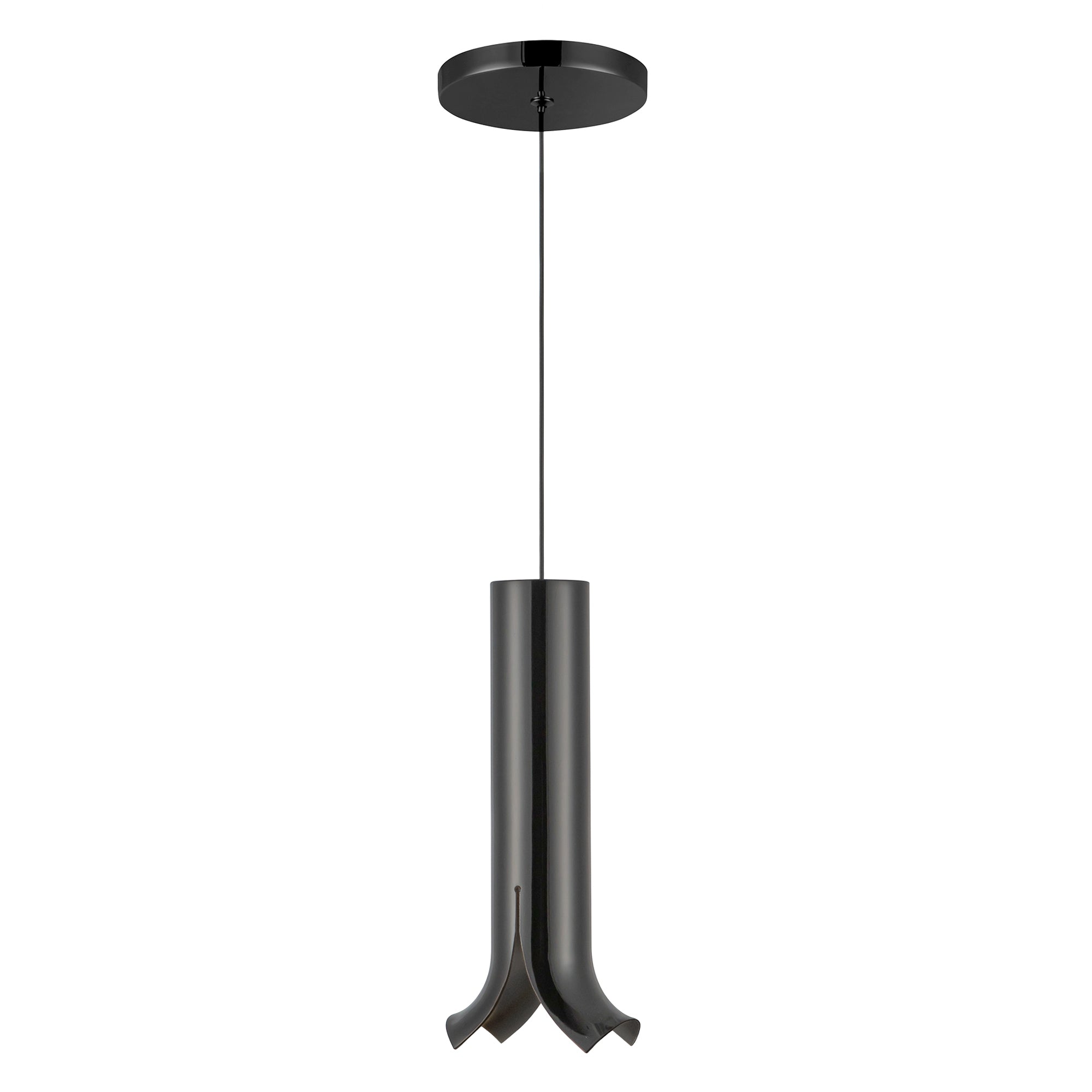 Husk 9-in Glossy Black LED Pendant