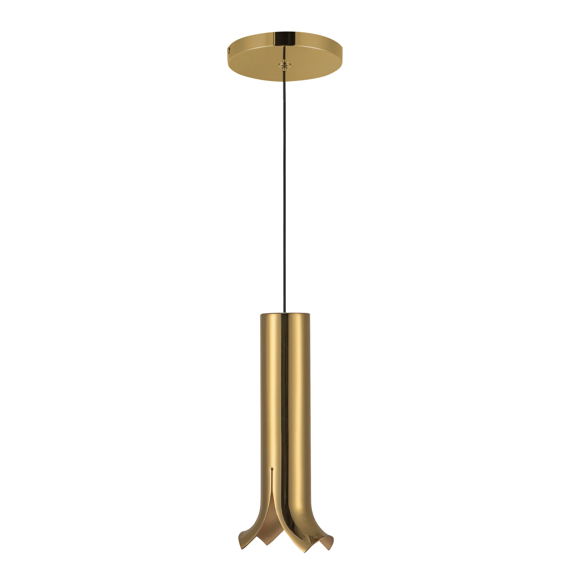 Husk 9-in Metallic Brass LED Pendant