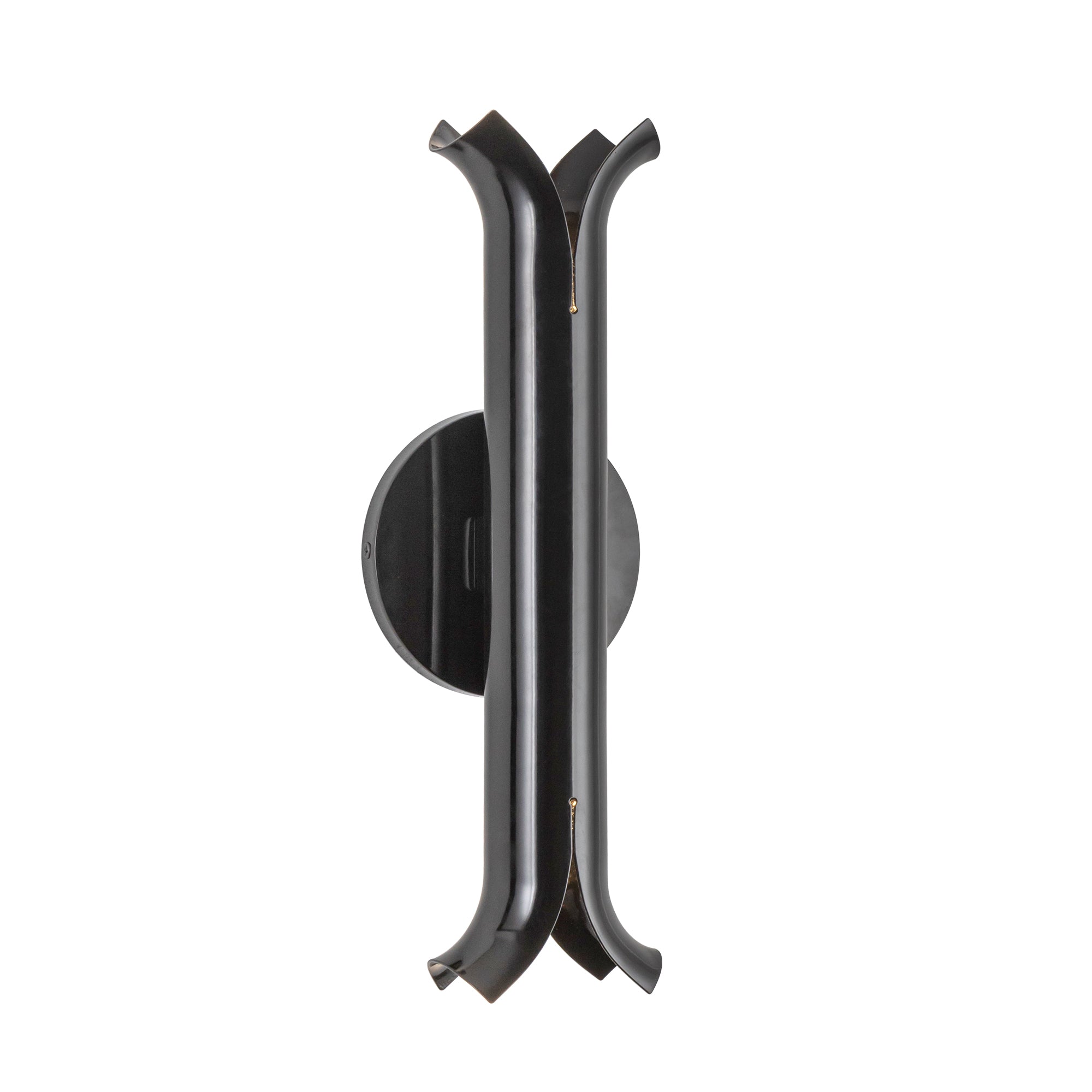 Husk 14-in Glossy Black LED Wall Sconce