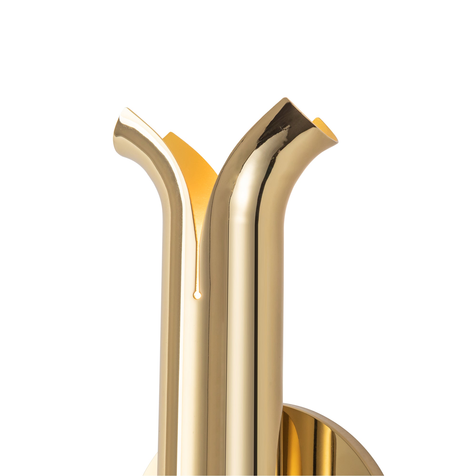 Husk 14-in Metallic Brass LED Wall Sconce