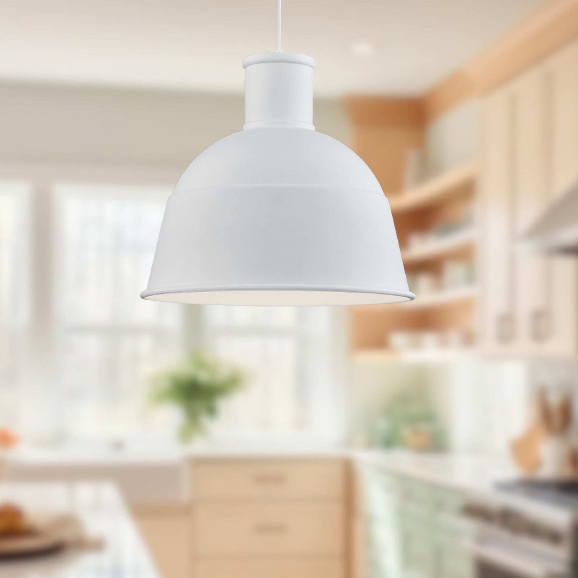 Irving 13-in White 1 Light Pendant