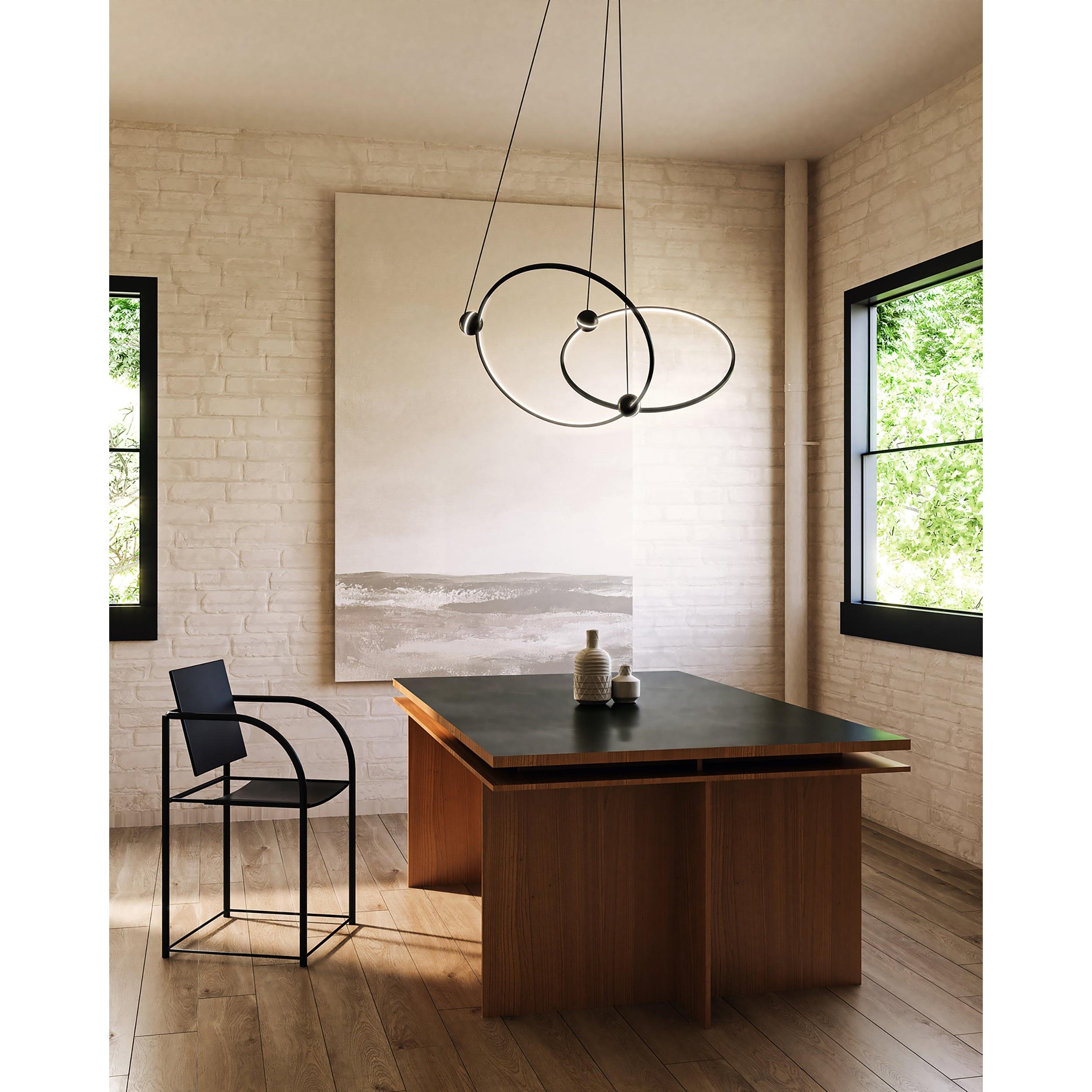 Isho 2 Head Black LED Chandelier