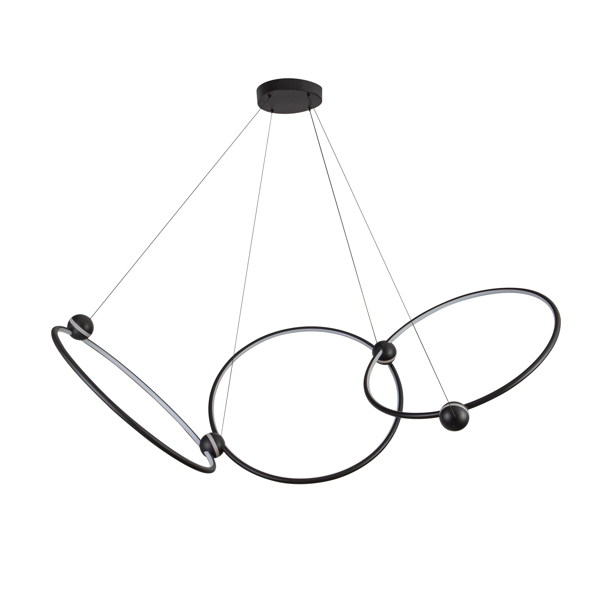 Isho 3 Head Black LED Chandelier