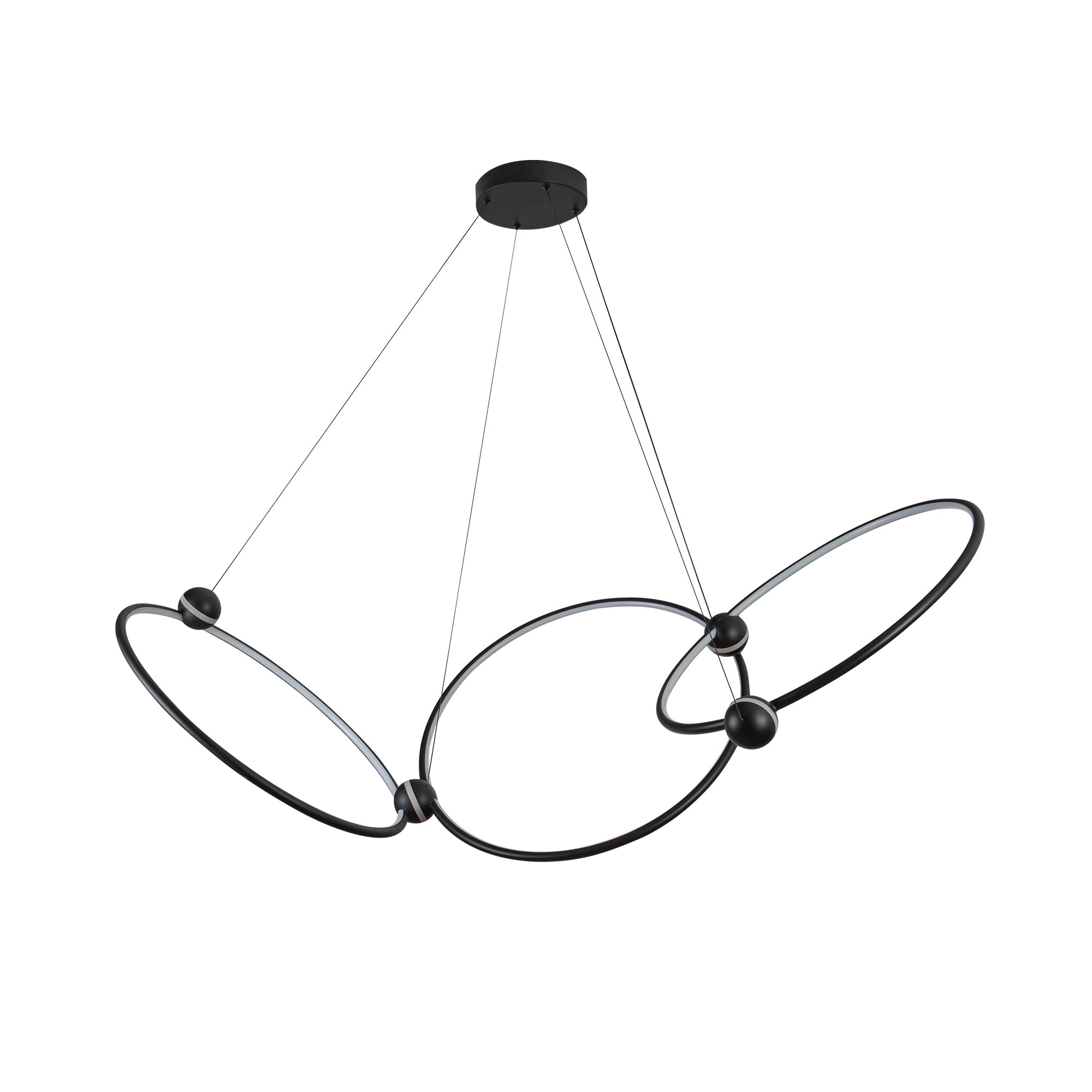 Isho 3 Head Black LED Chandelier