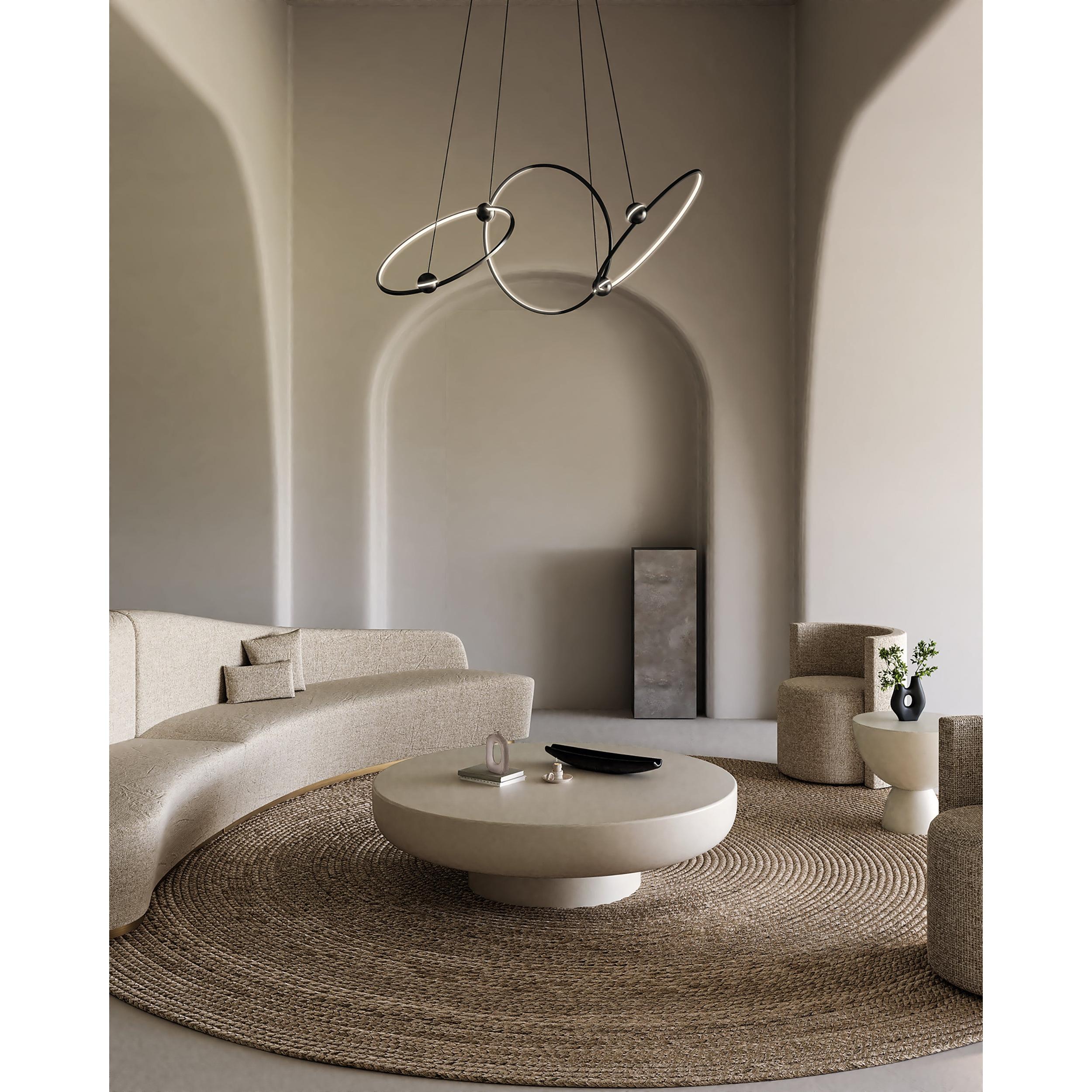 Isho 3 Head Black LED Chandelier