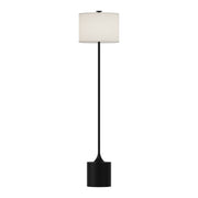ALORA MOOD Lighting FL418761MBIL Floor Lamp, 1 Light, Matte Black/Ivory Linen