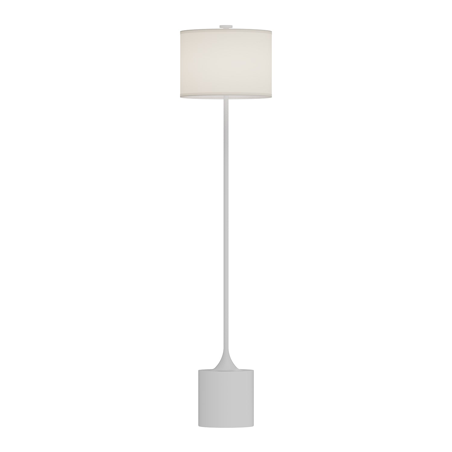 Issa 61-in White/Ivory Linen 1 Light Floor Lamp