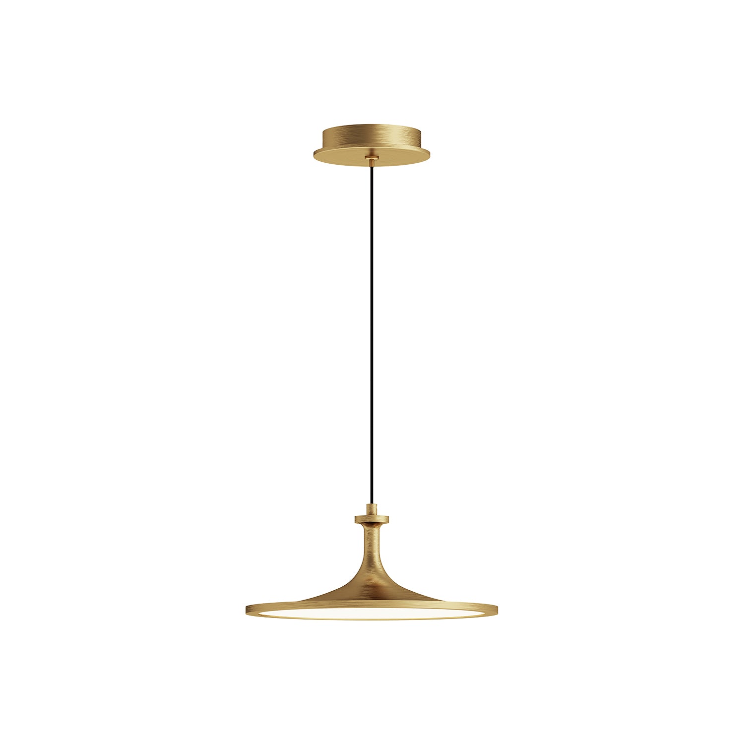 Issa 12-in Brushed Gold LED Pendant