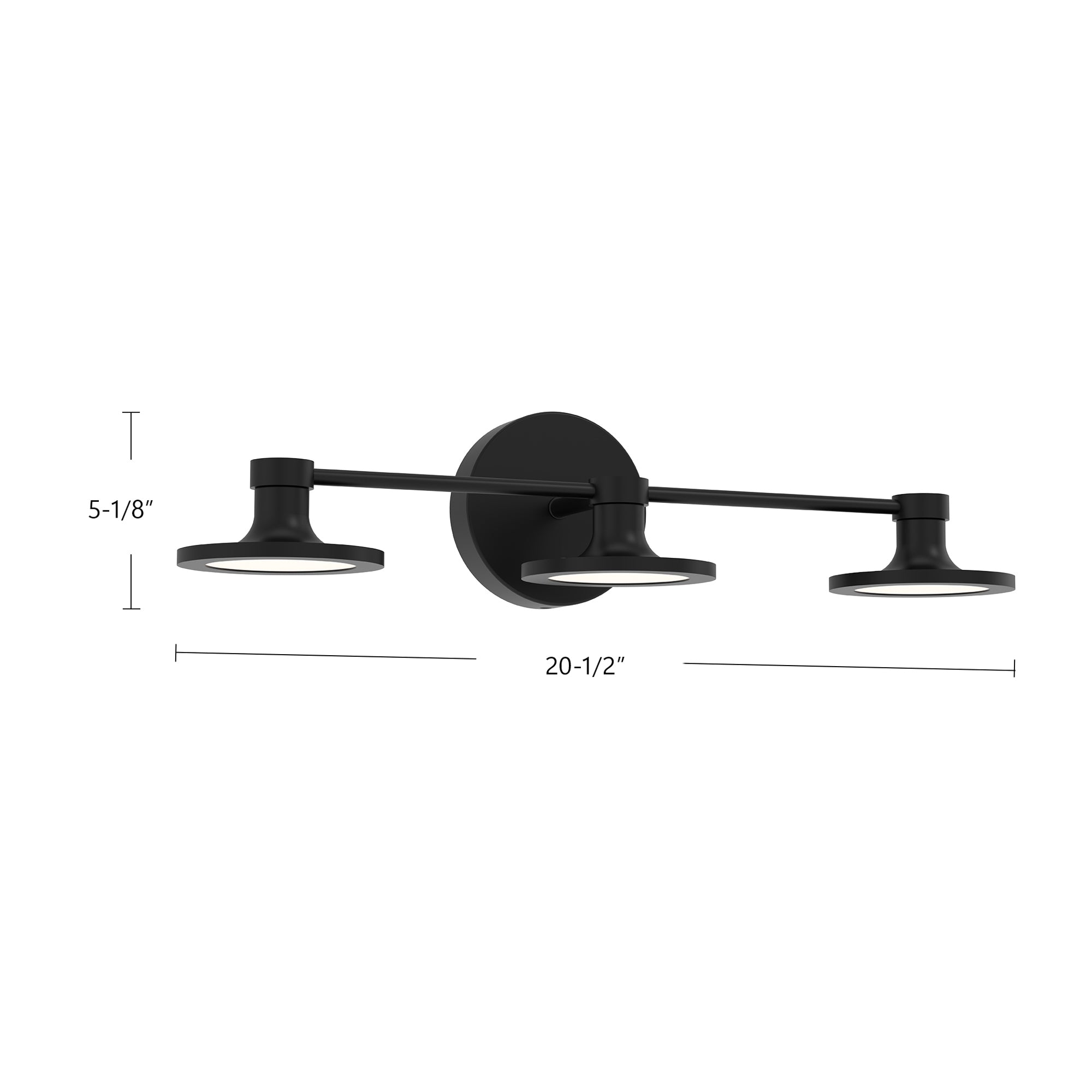 Issa 21-in Matte Black LED Vanity Light
