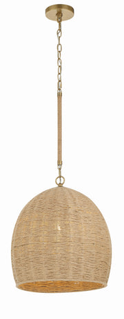 Crystorama Jace JAC-10500-SG – 15 Inch – 1 Light – Pendant Light – Soft Gold – Damp Rated