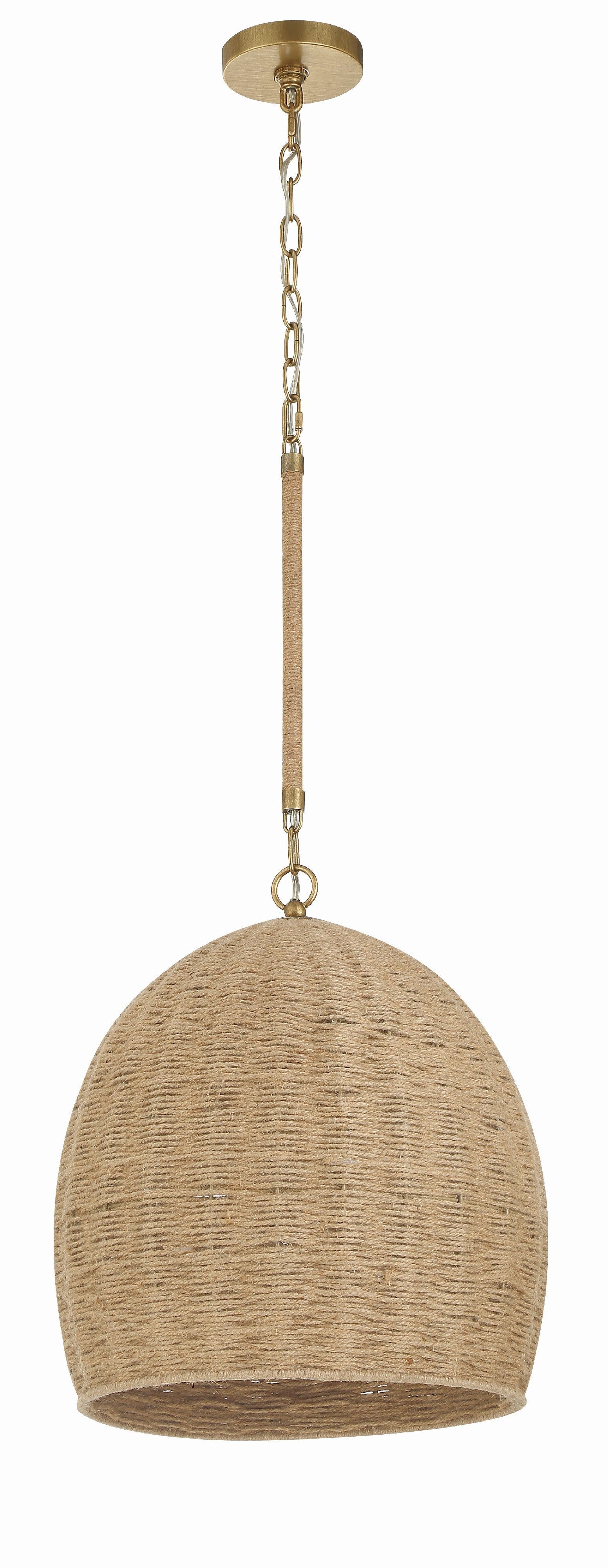 Crystorama Jace JAC-10500-SG – 15 Inch – 1 Light – Pendant Light – Soft Gold – Damp Rated