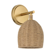 Crystorama Jace JAC-10501-SG – 6 Inch – 1 Light – Sconce – Soft Gold – Damp Rated