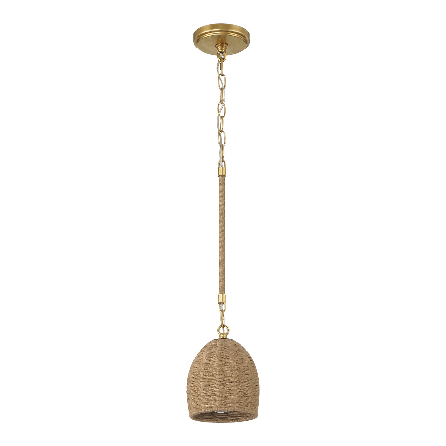 Crystorama Jace JAC-10502-SG – 6 Inch – 1 Light – Pendant Light – Soft Gold – Damp Rated