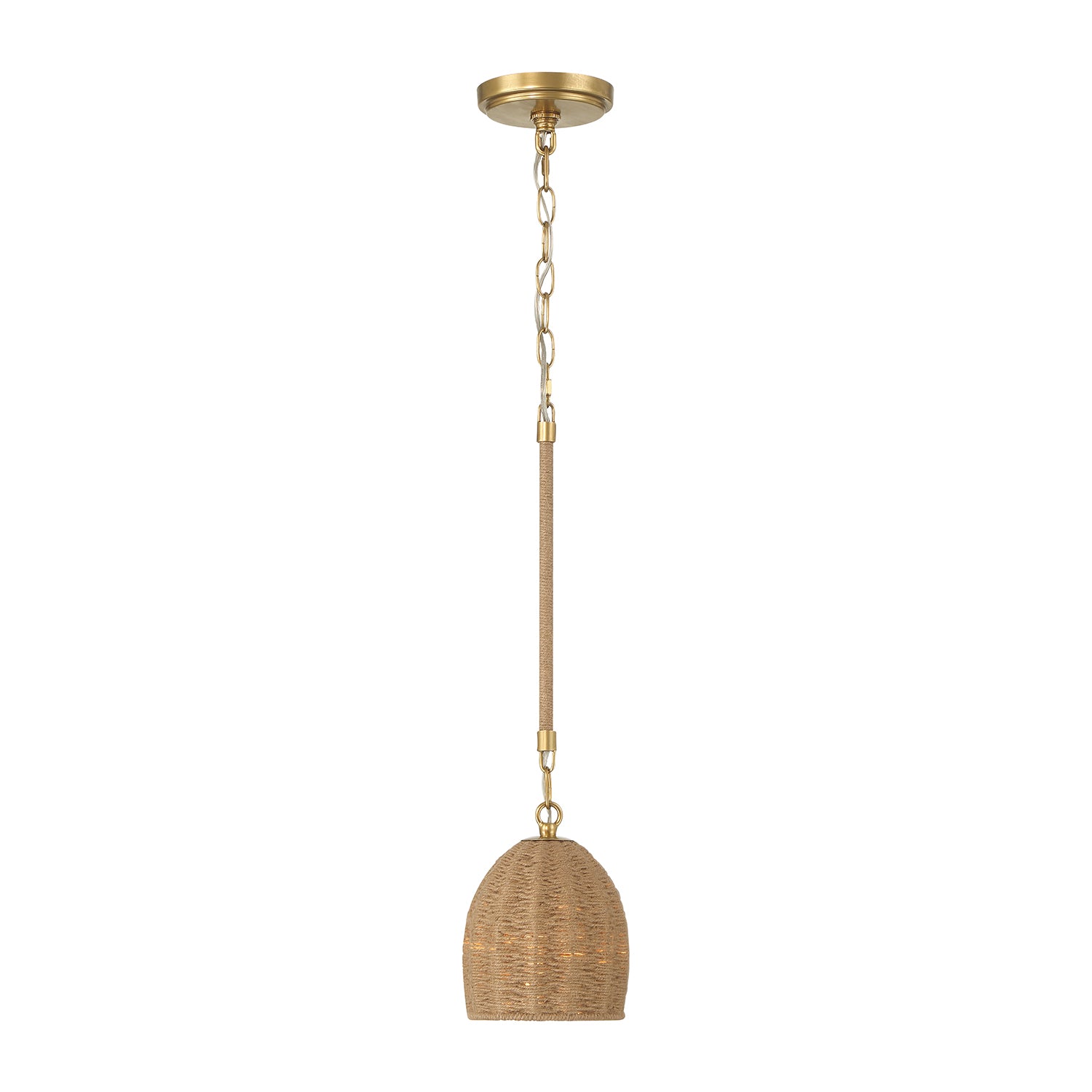 Crystorama Jace JAC-10502-SG – 6 Inch – 1 Light – Pendant Light – Soft Gold – Damp Rated