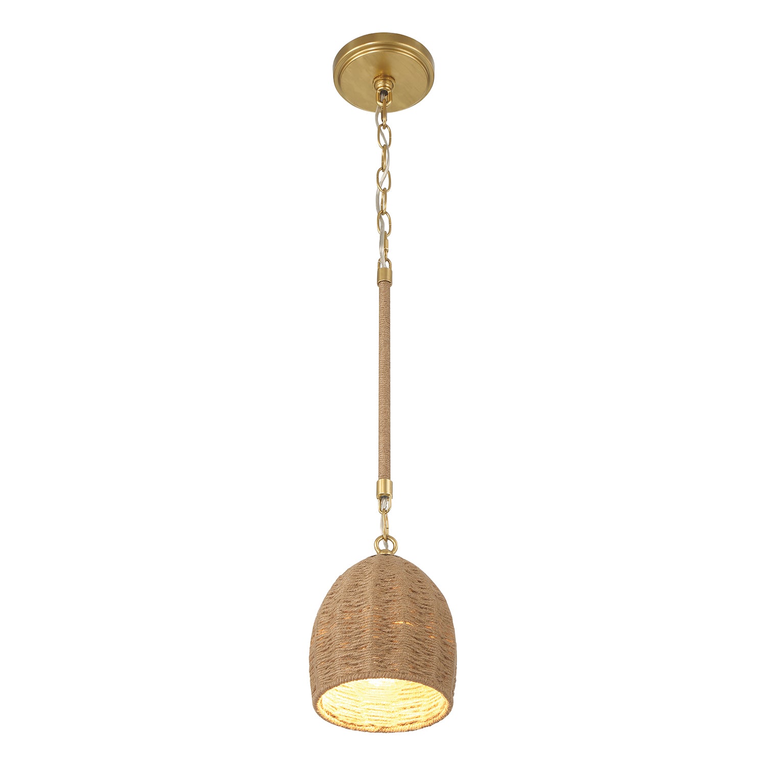 Crystorama Jace JAC-10502-SG – 6 Inch – 1 Light – Pendant Light – Soft Gold – Damp Rated