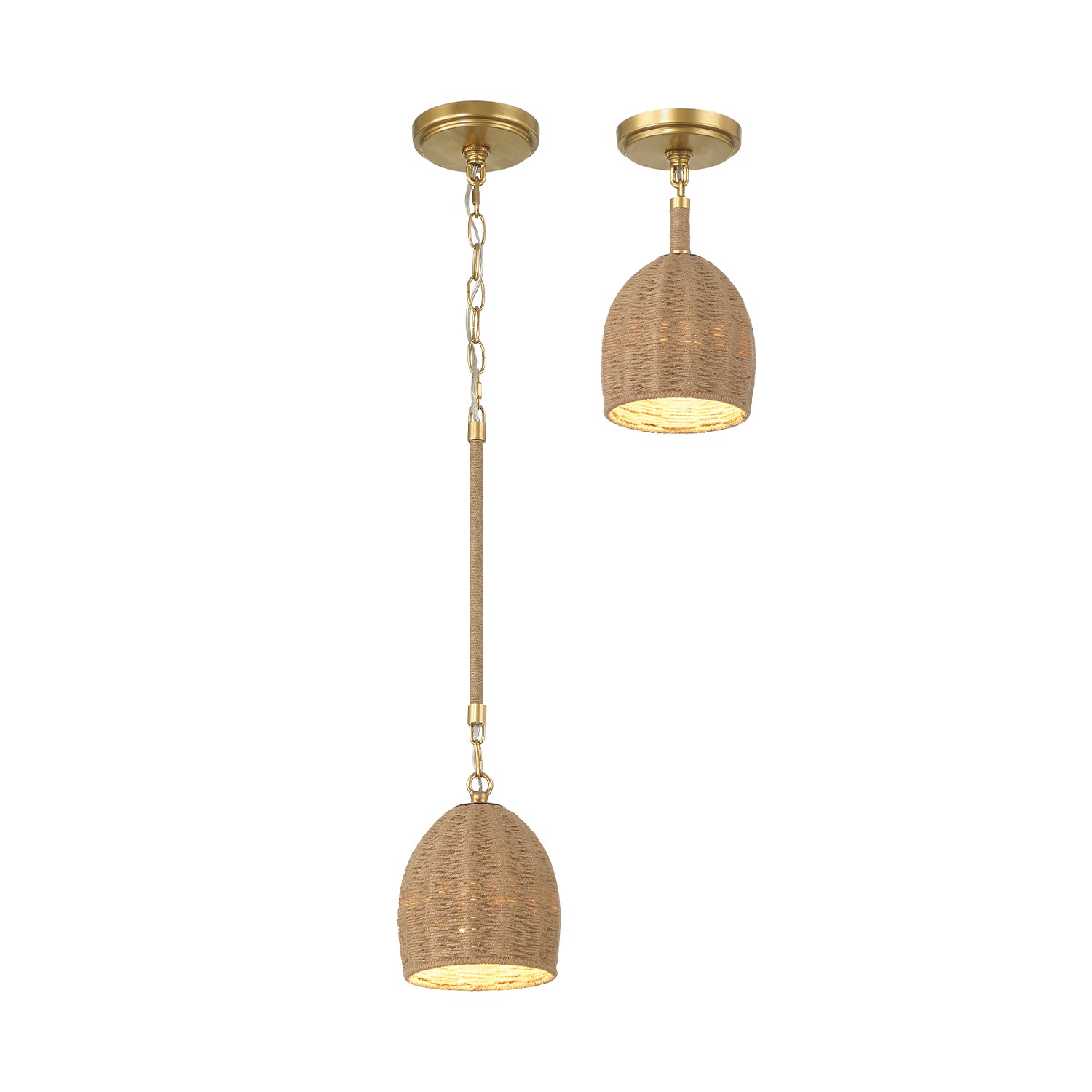 Crystorama Jace JAC-10502-SG – 6 Inch – 1 Light – Pendant Light – Soft Gold – Damp Rated