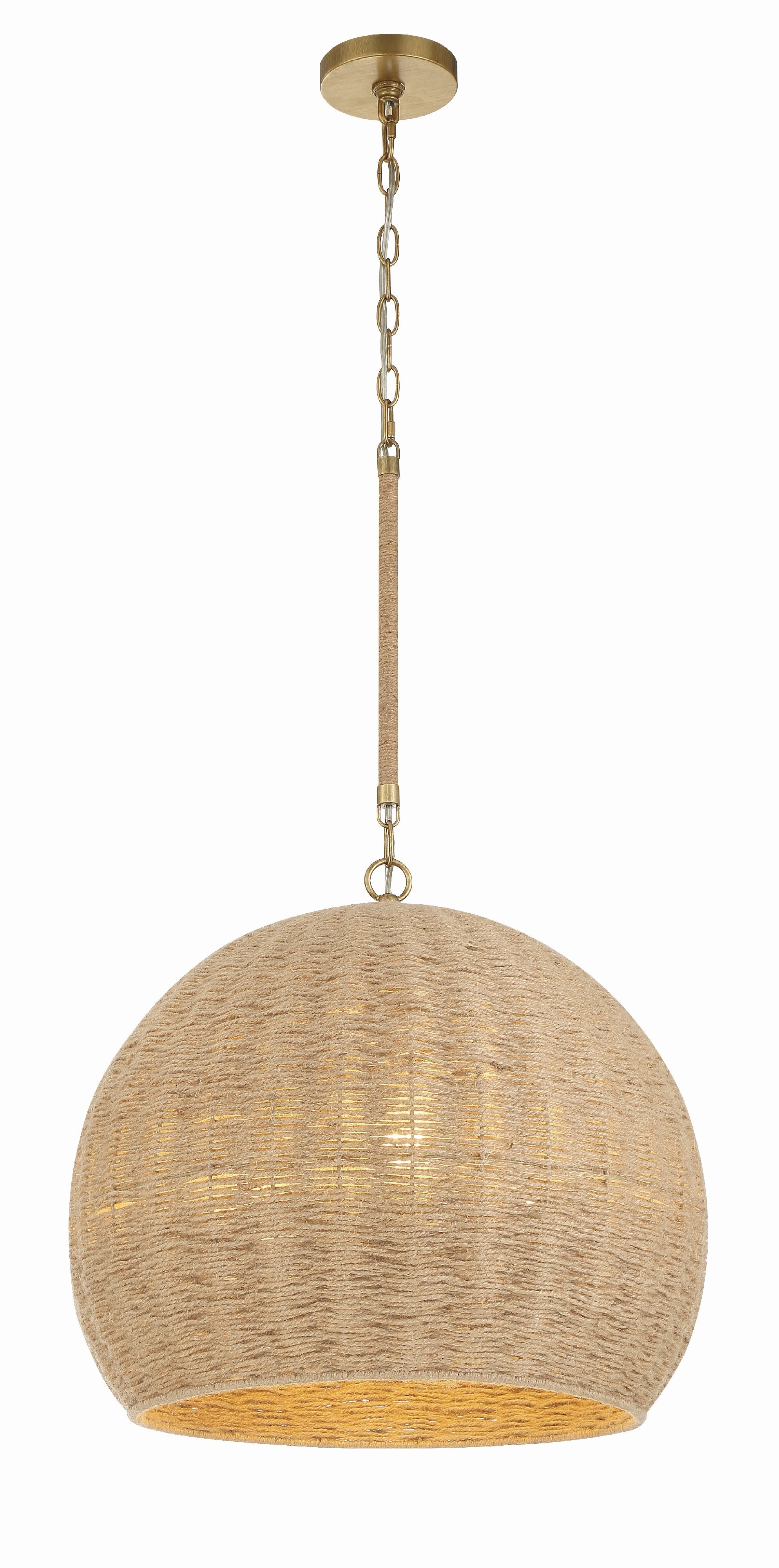 Crystorama Jace JAC-10503-SG – 20 Inch – 3 Light – Pendant Light – Soft Gold – Damp Rated