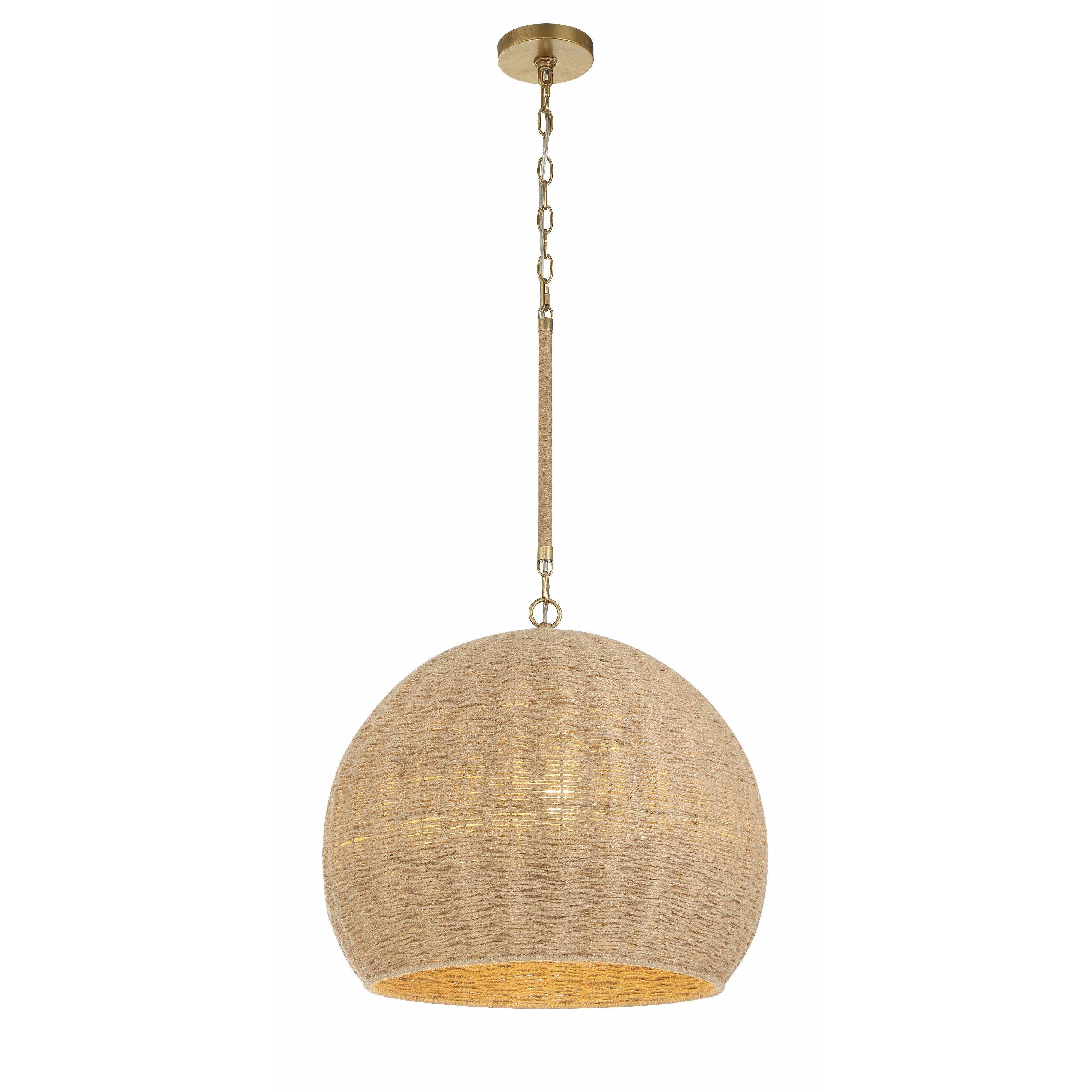 Crystorama Jace JAC-10503-SG – 20 Inch – 3 Light – Pendant Light – Soft Gold – Damp Rated