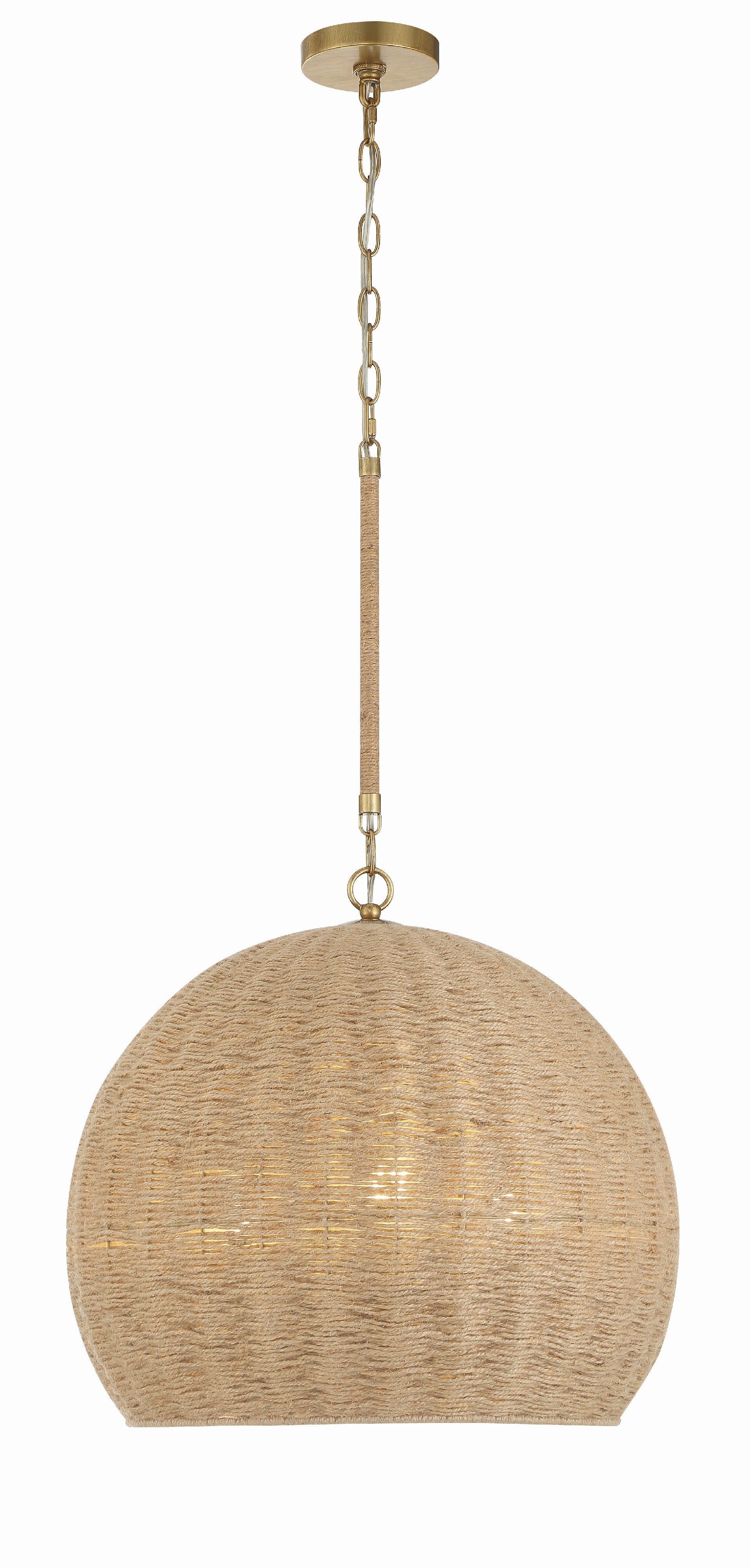 Crystorama Jace JAC-10503-SG – 20 Inch – 3 Light – Pendant Light – Soft Gold – Damp Rated