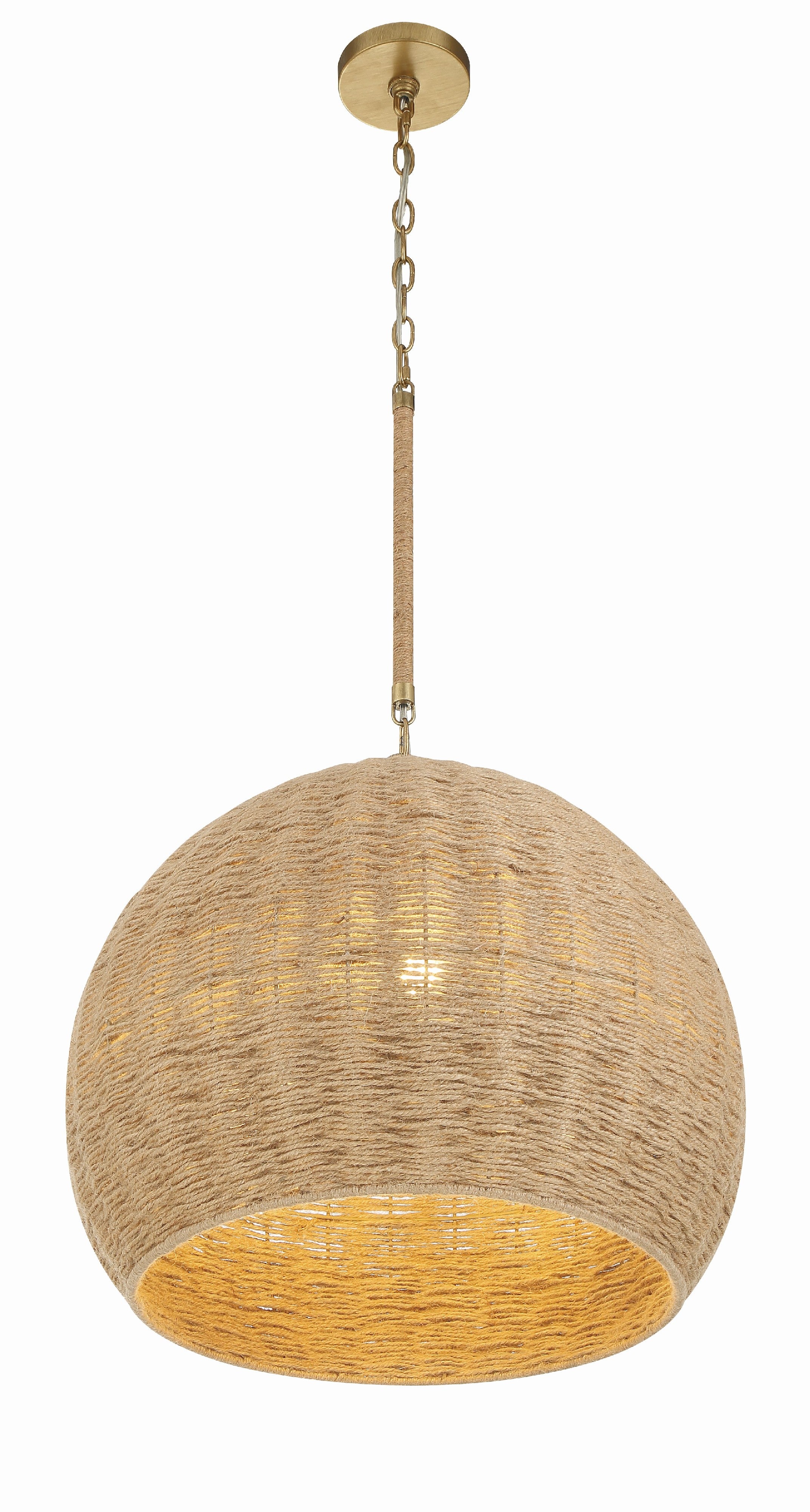 Crystorama Jace JAC-10503-SG – 20 Inch – 3 Light – Pendant Light – Soft Gold – Damp Rated
