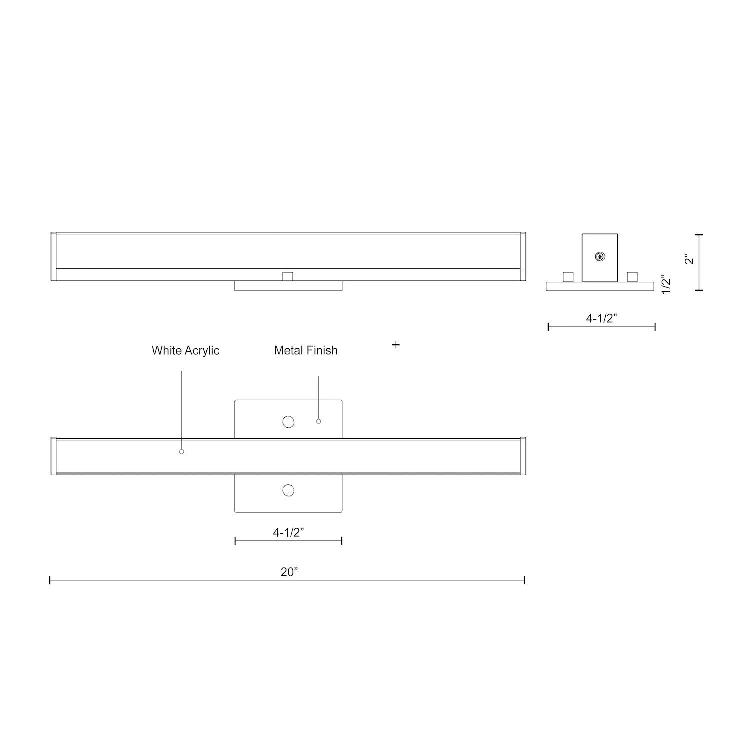 Jane-Slim 20-in Chrome LED Vanity