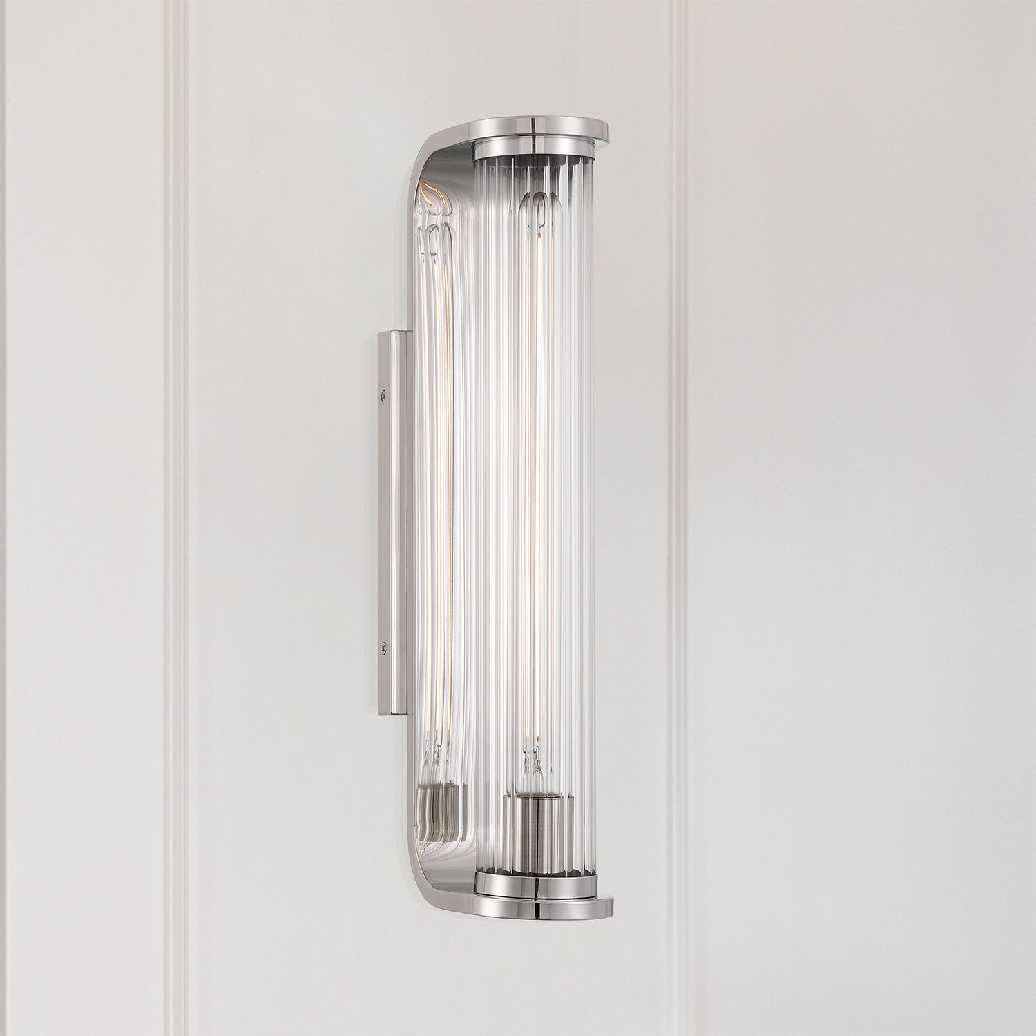 Crystorama Jarvis JAR-2301-PN – 4.25 Inch – 1 Light – Sconce – Polished Nickel – Damp Rated