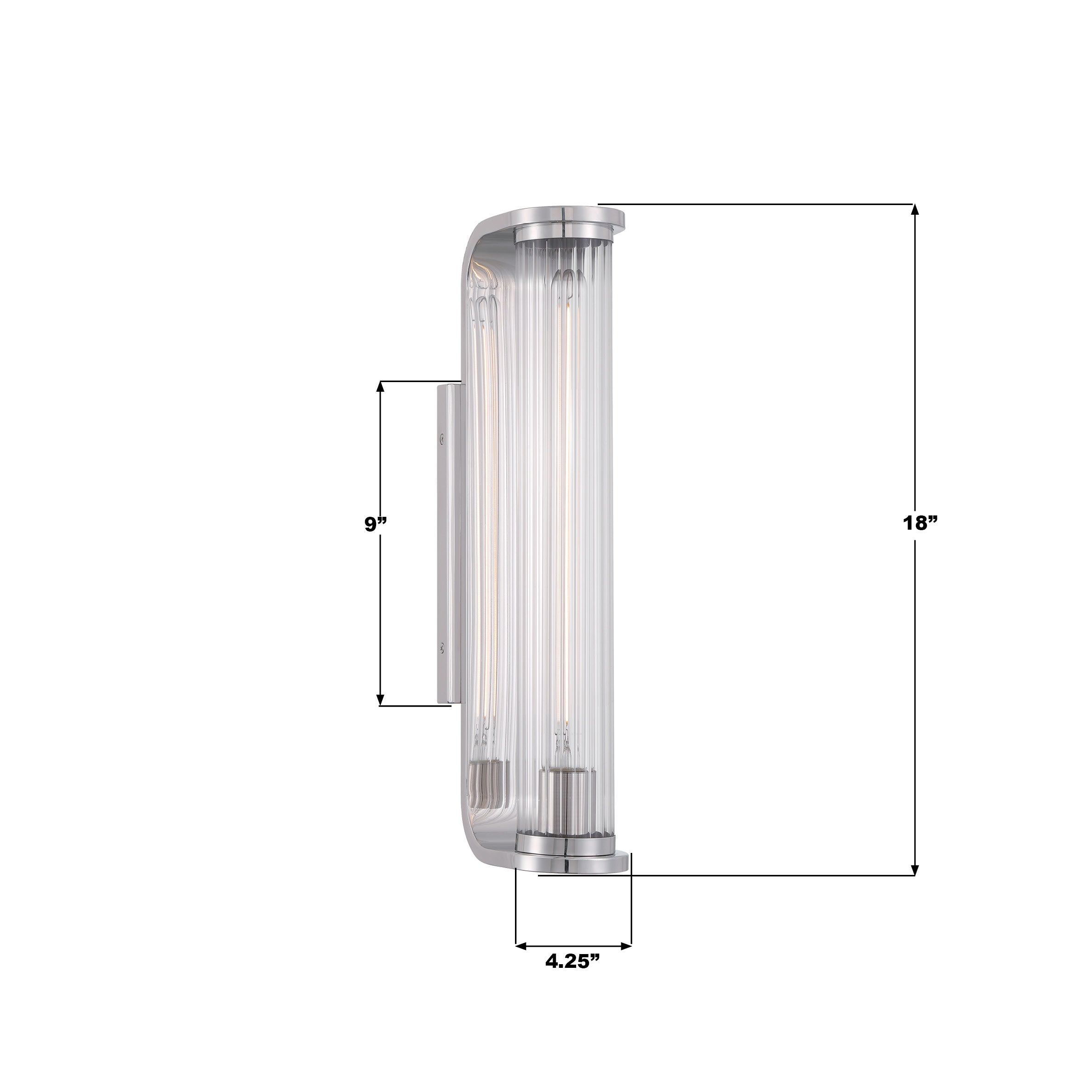 Crystorama Jarvis JAR-2301-PN – 4.25 Inch – 1 Light – Sconce – Polished Nickel – Damp Rated