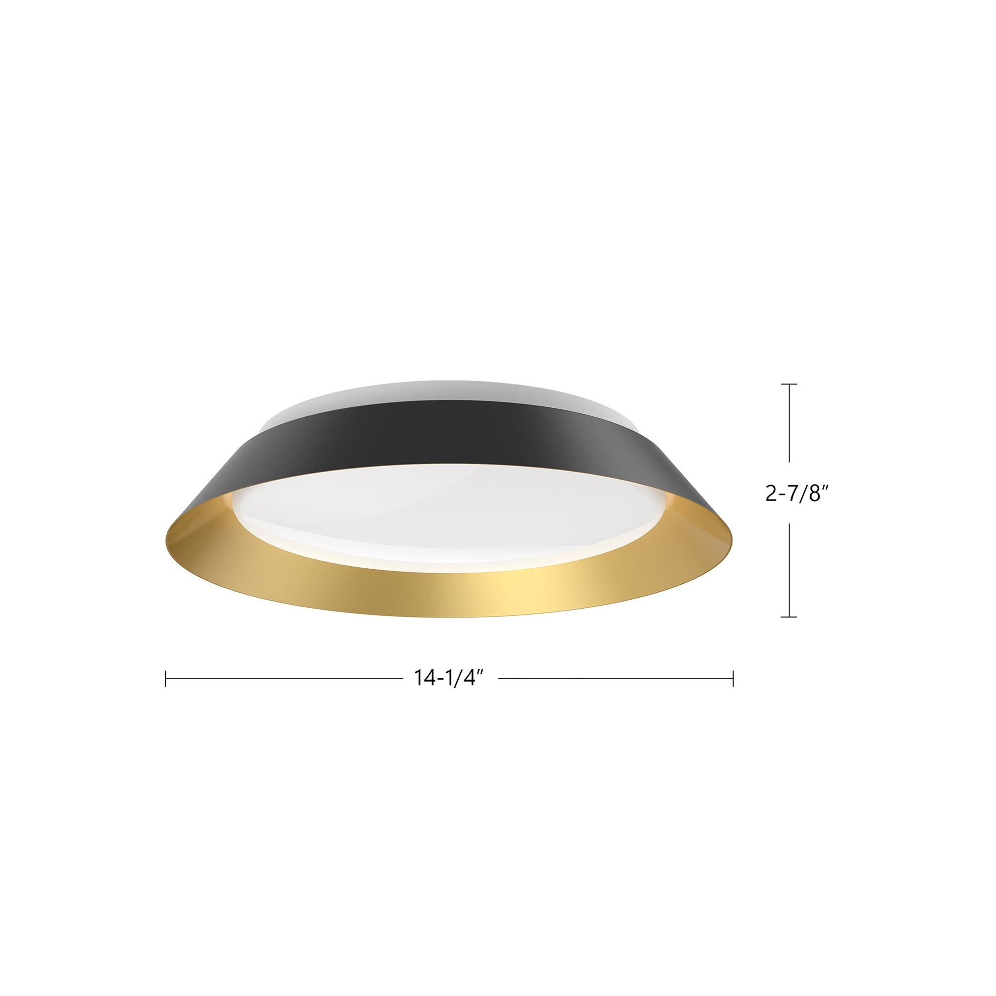 Jasper 14-in White/Gold LED Flush Mount