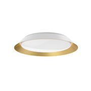 Jasper 19-in White/Gold LED Flush Mount