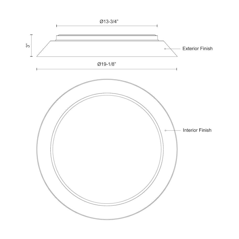 Kuzco Lighting Inc. JASPER FM43419-WH/GD-5CCT Flush Mount - White Gold