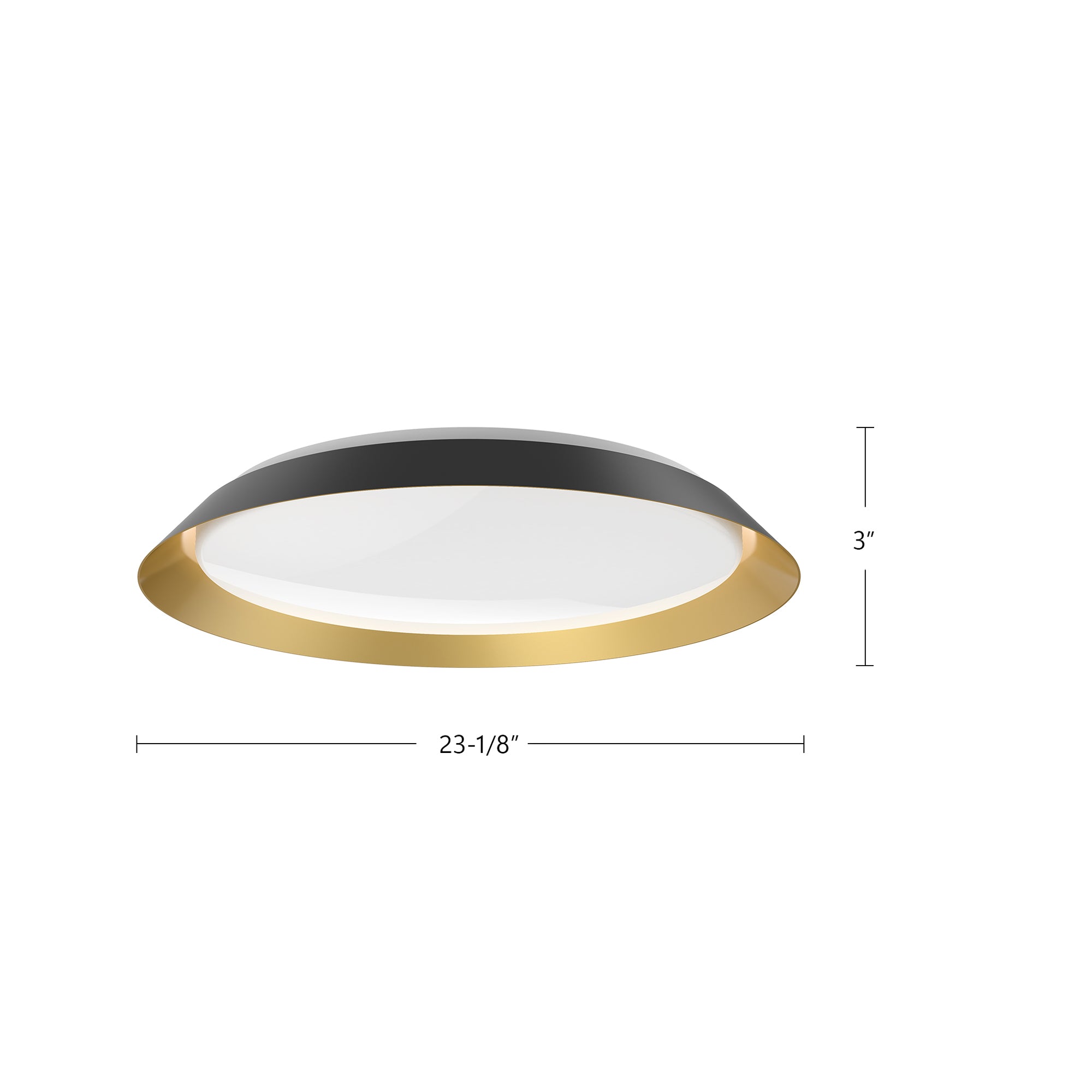 Jasper 23-in White/Gold LED Flush Mount