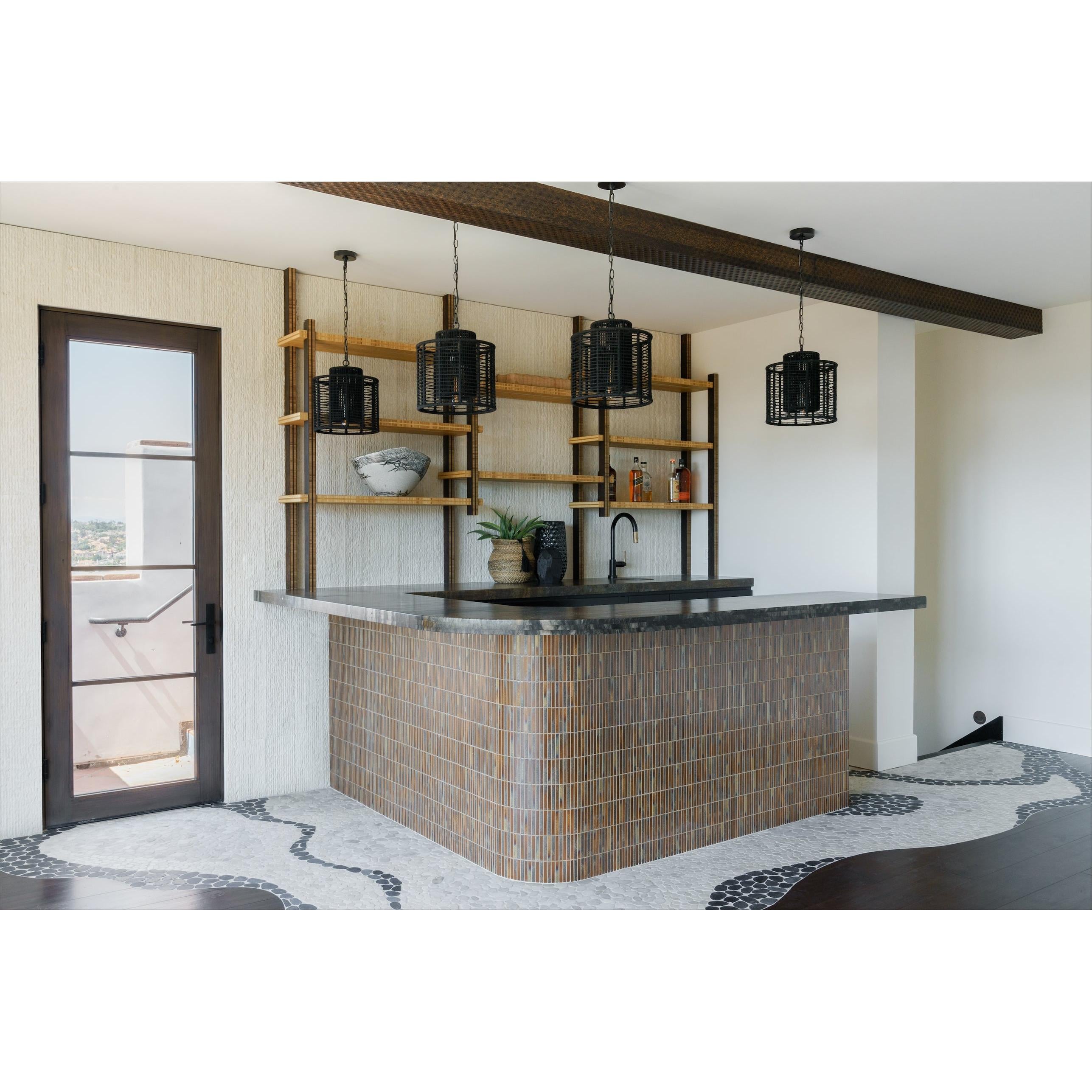 Crystorama Jayna JAY-A5001-MK – 12.5 Inch – 1 Light – Pendant Light – Matte Black – Damp Rated