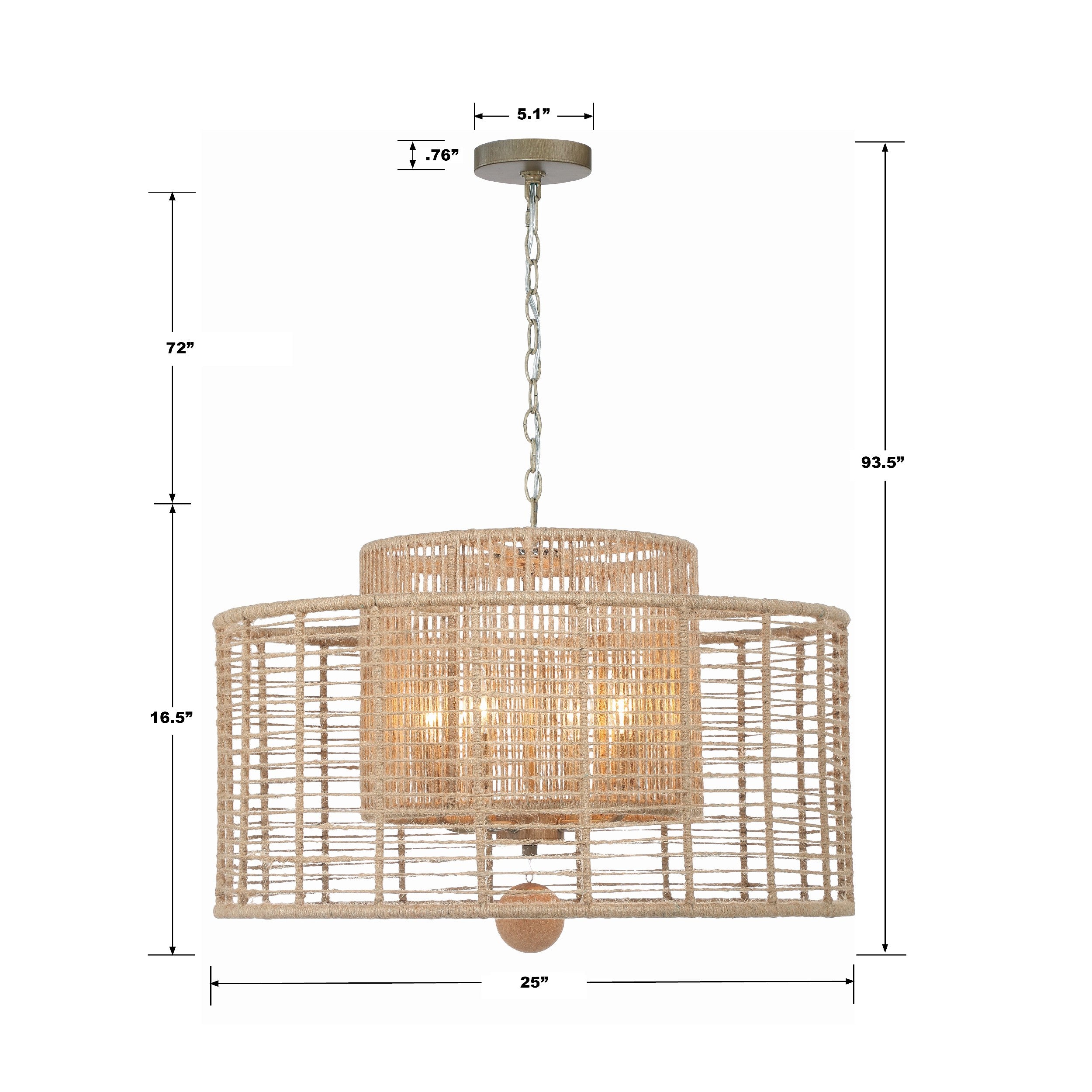 Crystorama Jayna JAY-A5004-BS – 25 Inch – 4 Light – Chandelier – Burnished Silver – Damp Rated