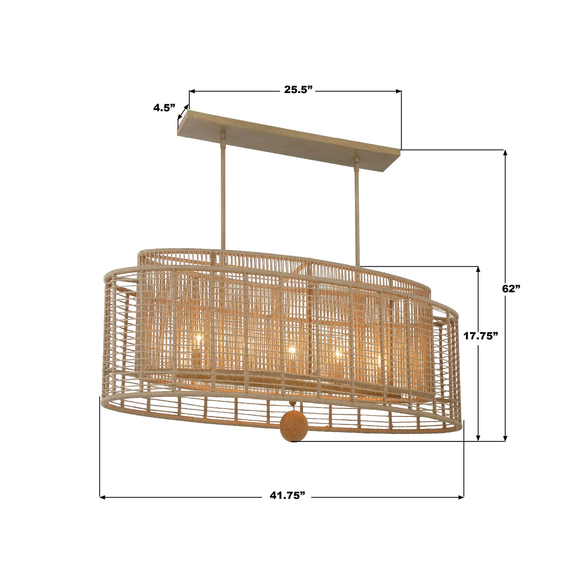 Crystorama Jayna JAY-A5007-BS – 41.75 Inch – 5 Light – Chandelier – Burnished Silver – Damp Rated