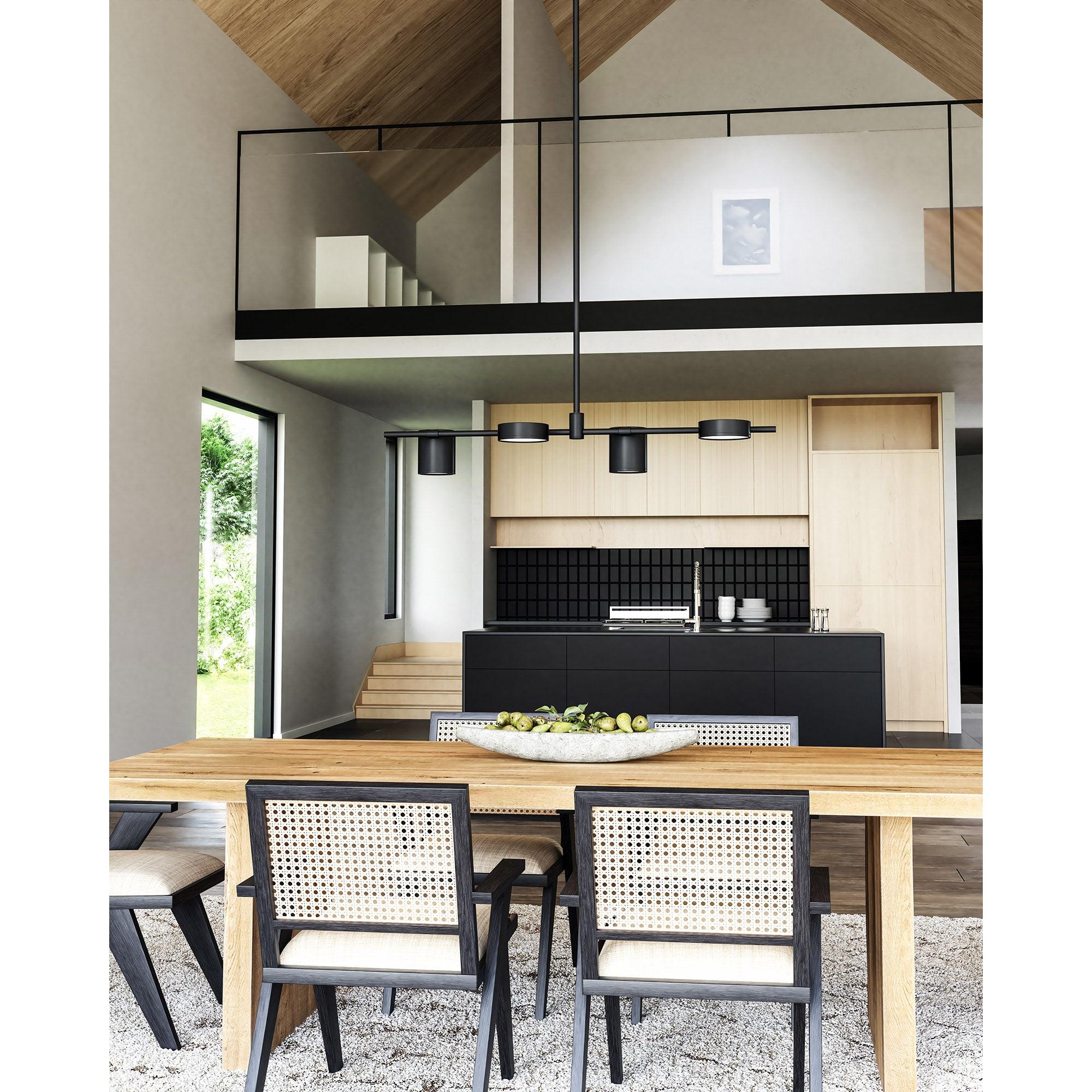 Jayden 40-in Black LED Linear Pendant