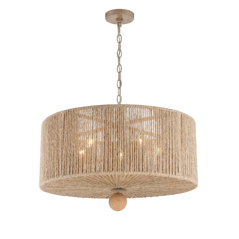 Crystorama Lighting JES-B7105-BS Chandelier, Eco Style Lighting, Burnished Silver