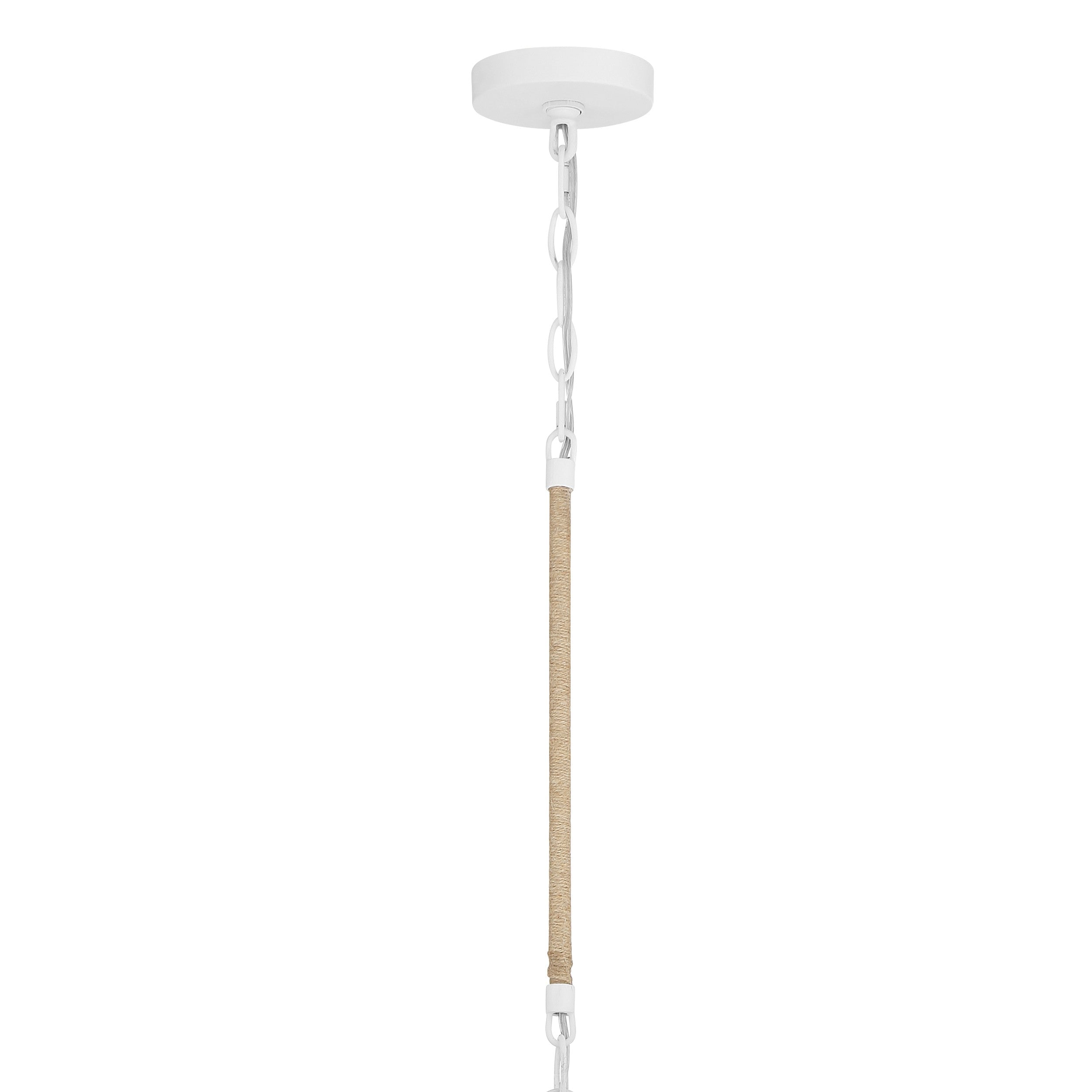 Crystorama Jasper JSP-10533-MT – 16 Inch – 3 Light – Pendant Light – Matte White – Damp Rated