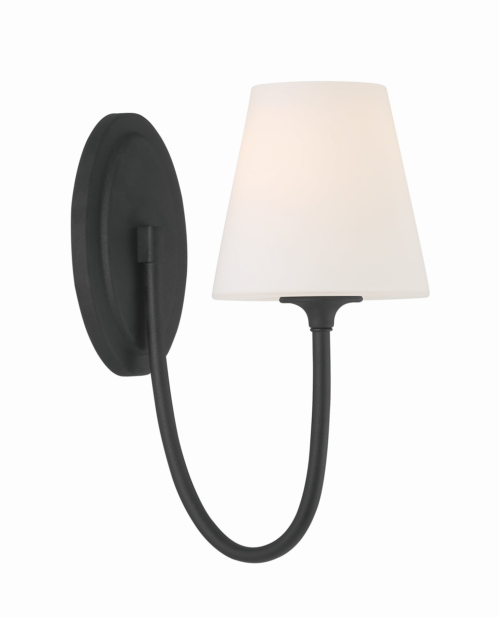 Crystorama Juno JUN-10321-BF – 6 Inch – 1 Light – Sconce – Black Forged – Damp Rated