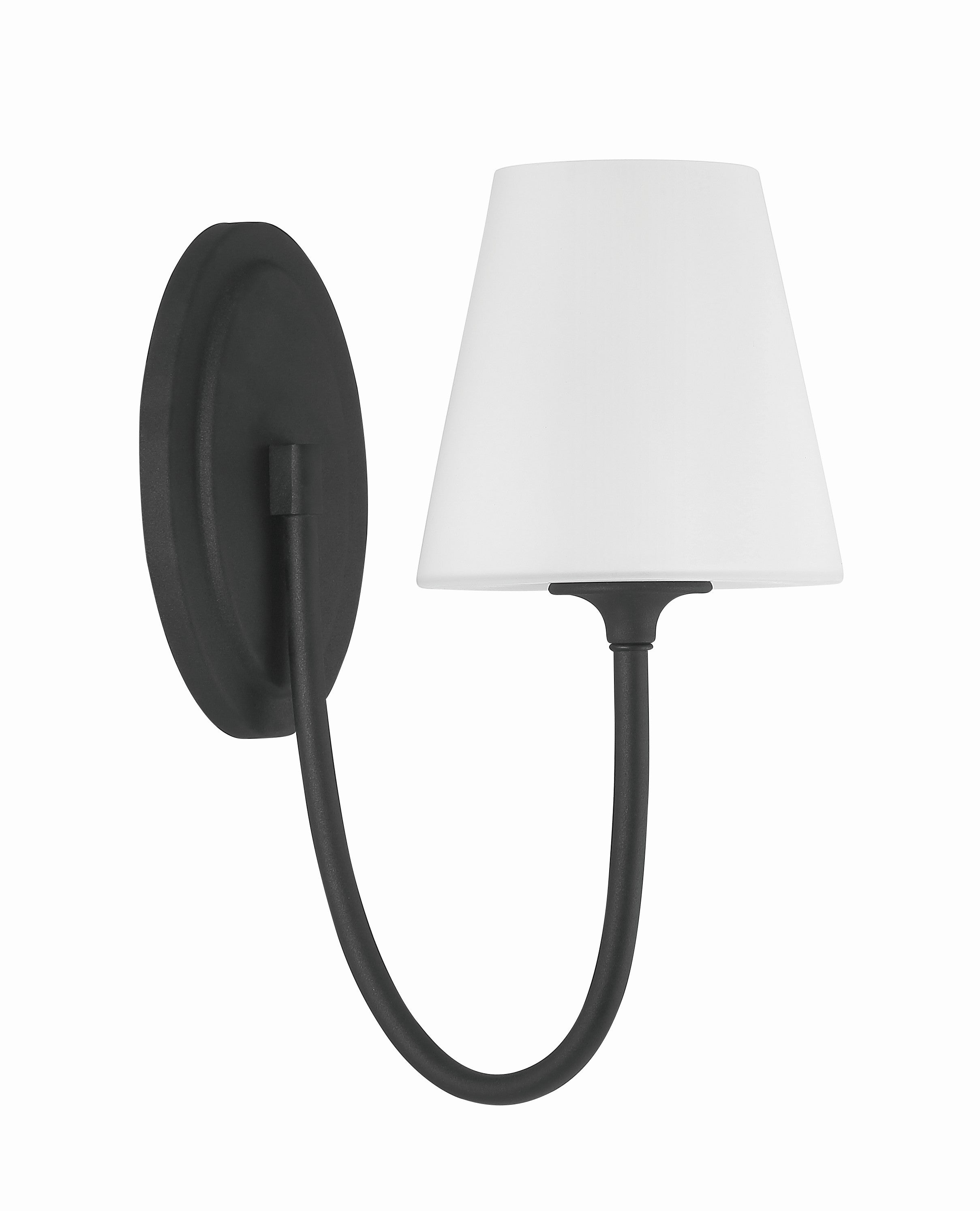 Crystorama Juno JUN-10321-BF – 6 Inch – 1 Light – Sconce – Black Forged – Damp Rated